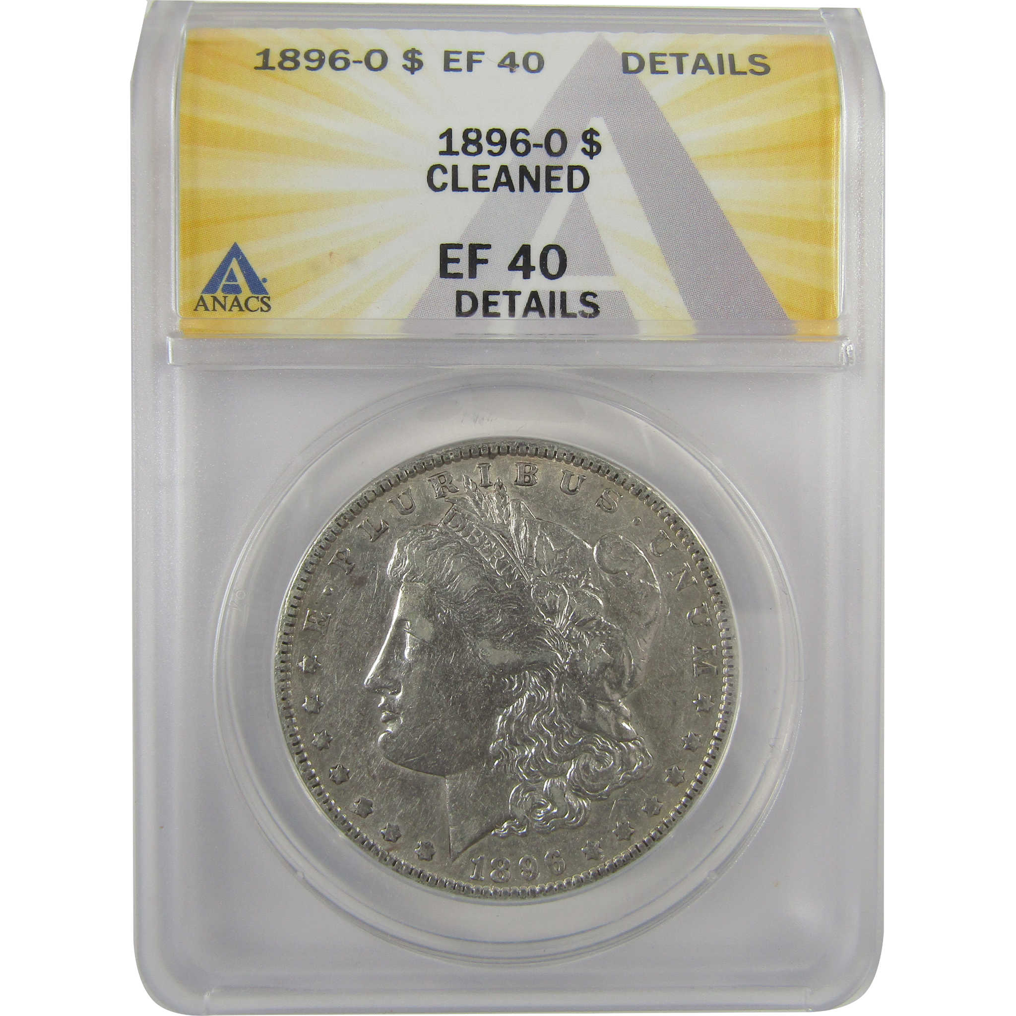 1896 O Morgan Dollar EF 40 Details ANACS Silver $1 Coin SKU:I19019 - Morgan coin - Morgan silver dollar - Morgan silver dollar for sale - Profile Coins & Collectibles
