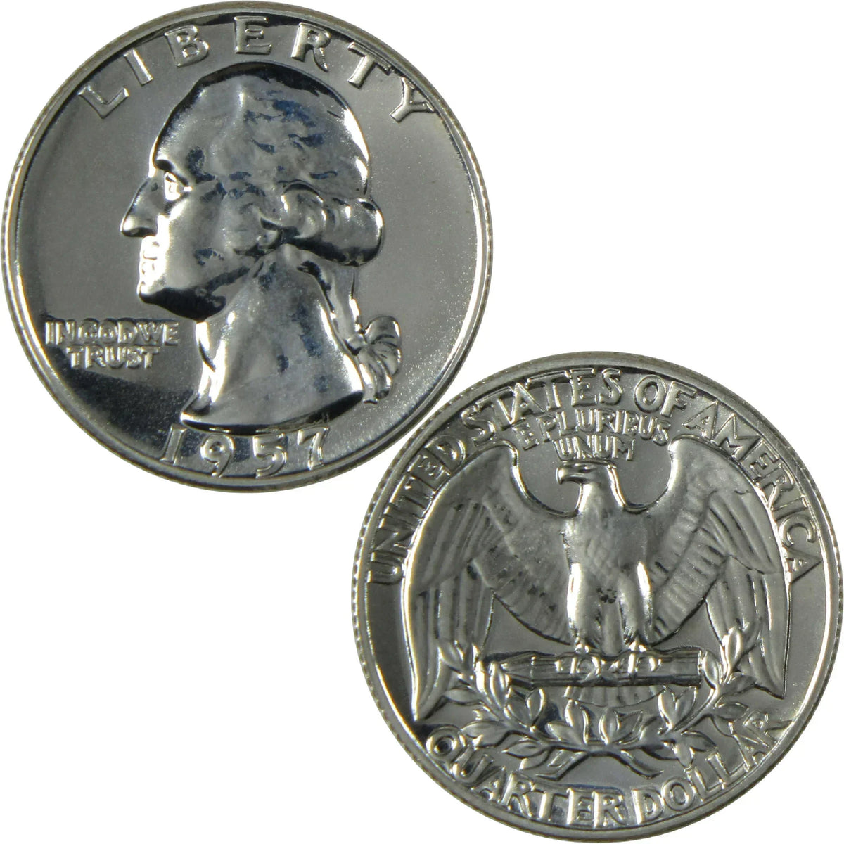 1957 Washington Silver Quarter Proof 25c Coin Collectible