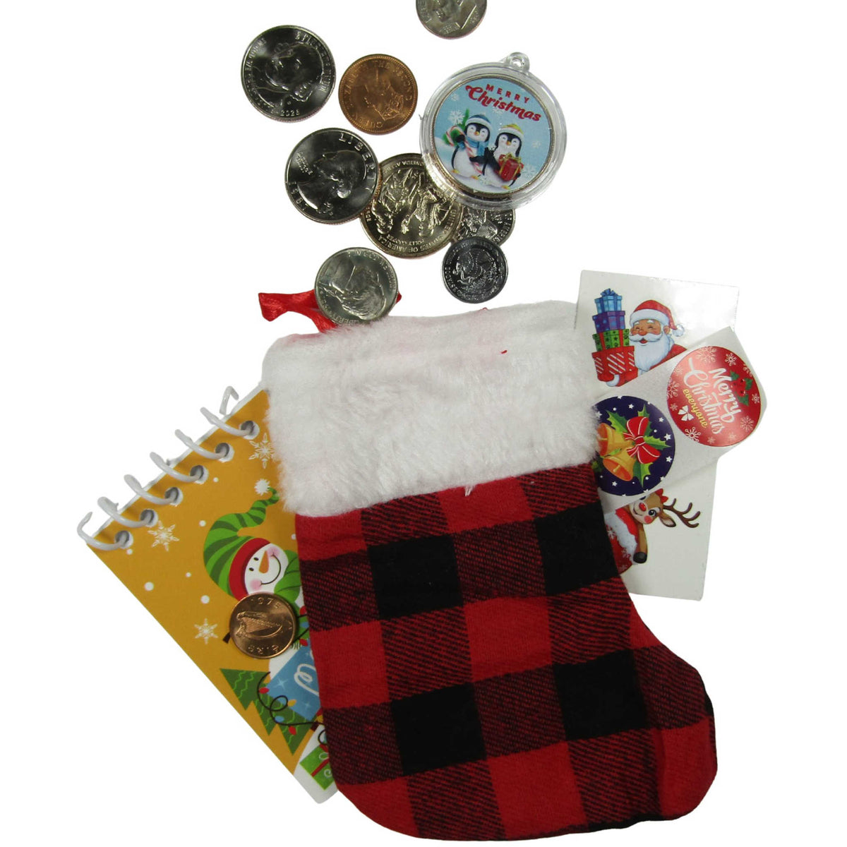 Merry Christmas 10 Coin Surprise Stocking Gift Set Uncirculated
