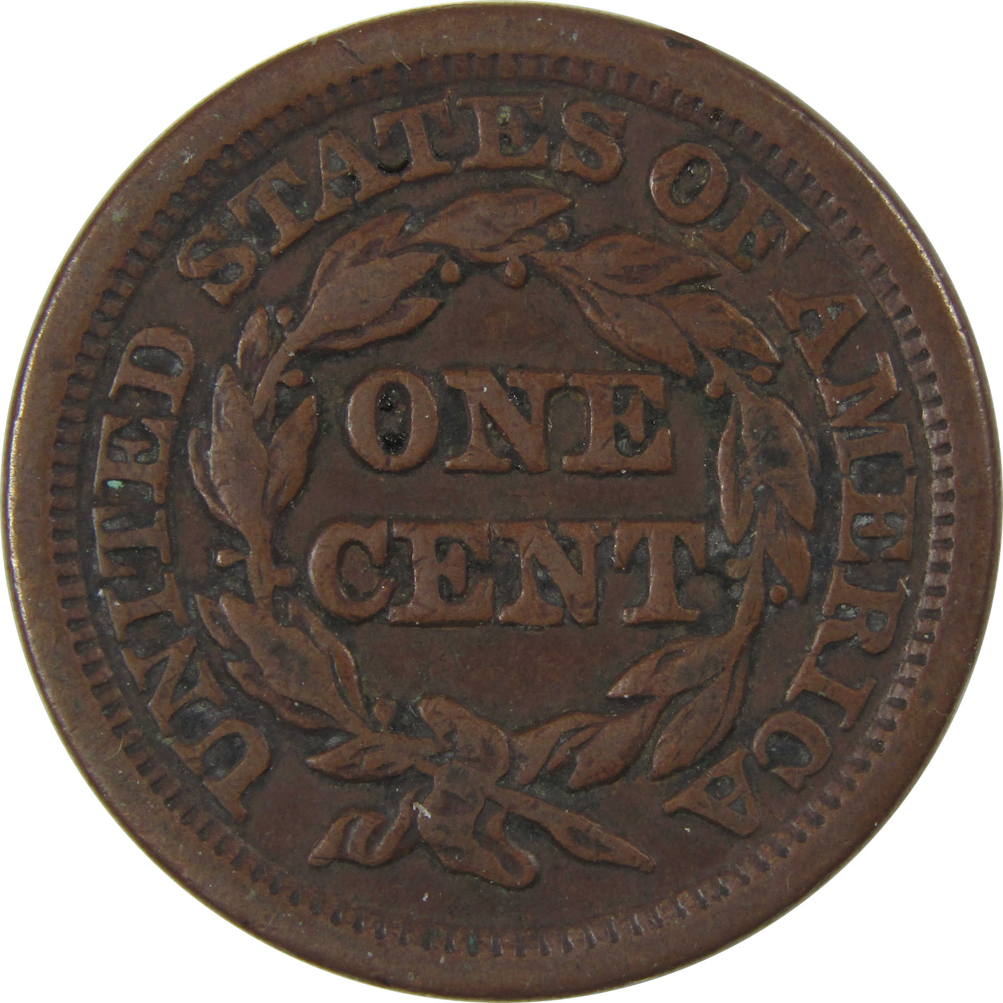 1847 Braided Hair Large Cent VF Very Fine Copper Penny SKU:I23841