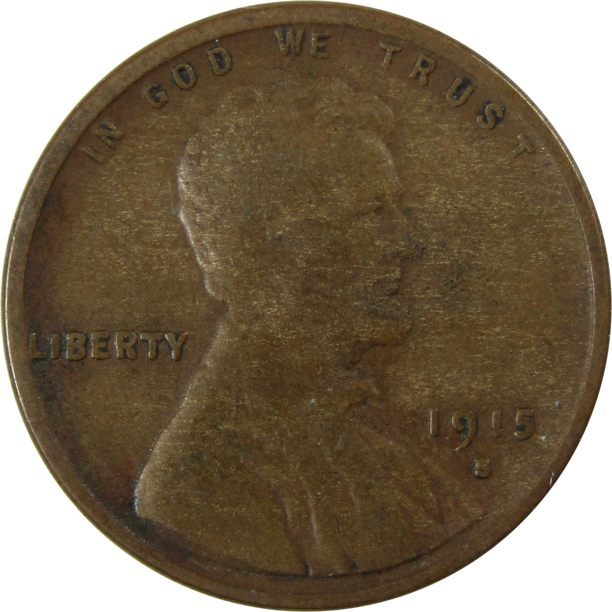 1915 S Lincoln Wheat Cent VG Very Good Penny 1c Coin SKU:I26394