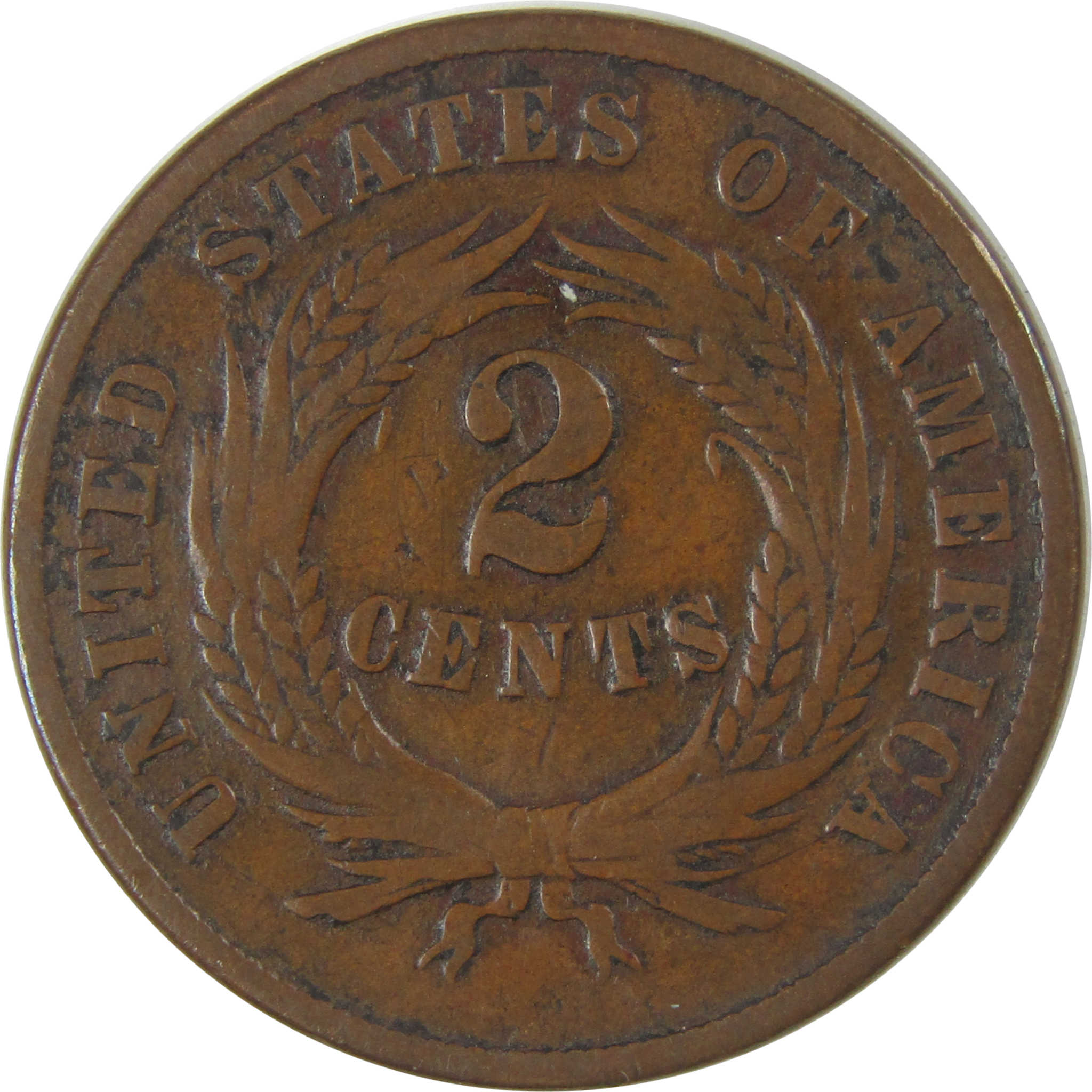 1868 Two Cent Piece G Good 2c Coin SKU:CP31
