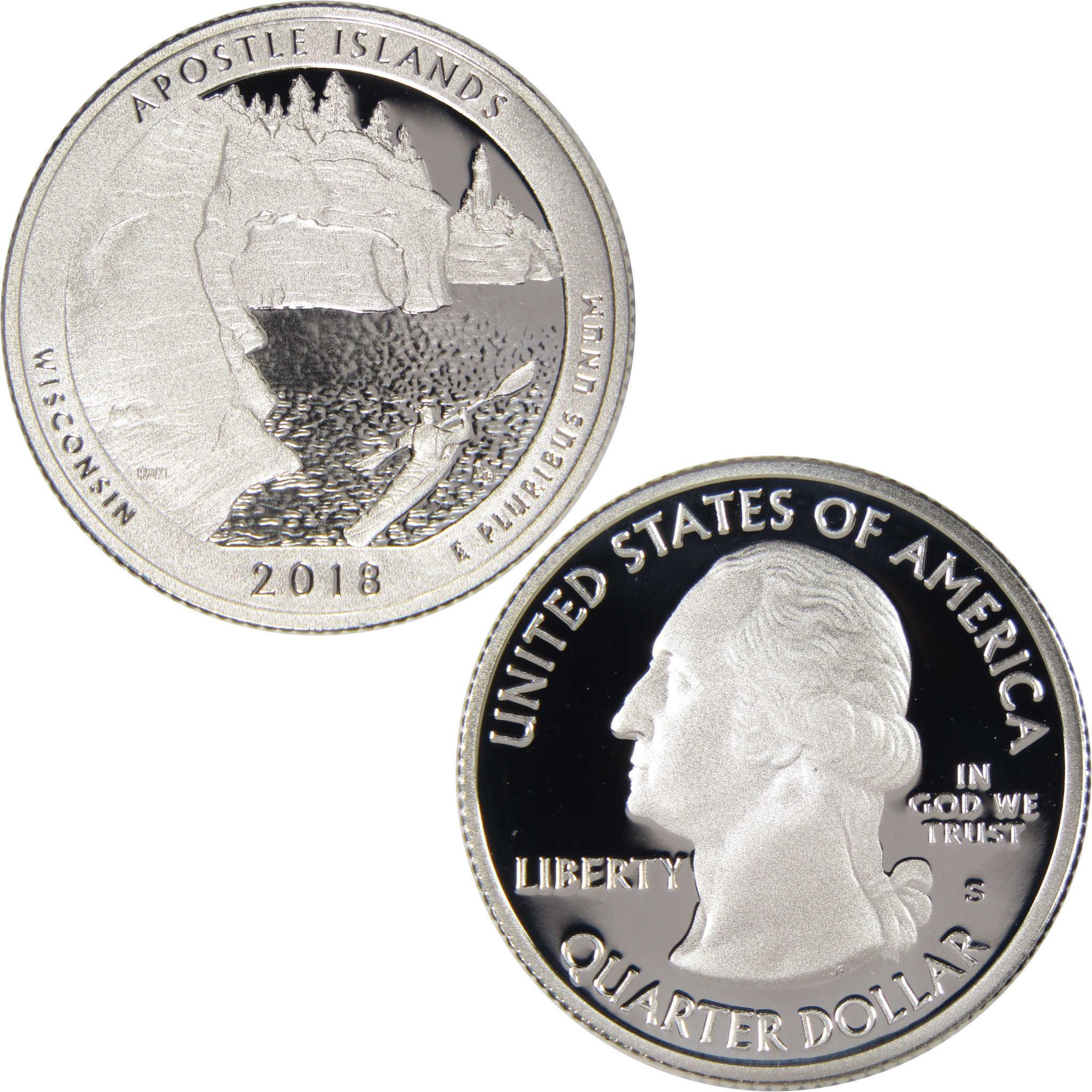 2018 S Apostle Islands National Lakeshore Quarter Silver Proof 25c