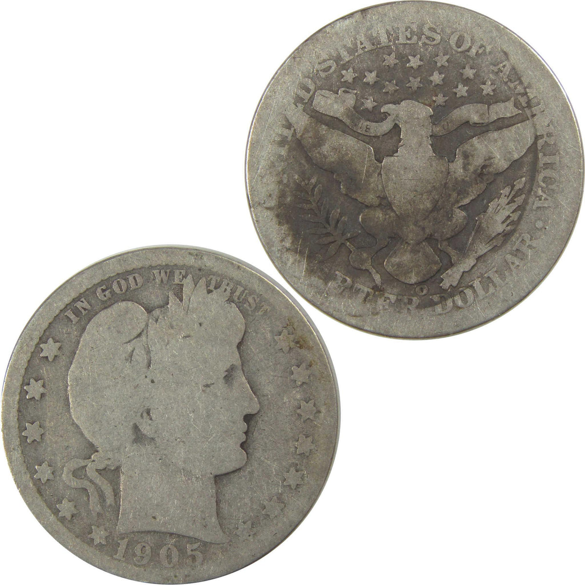 1905 O Barber Quarter AG About Good Silver 25c Coin SKU:I21825