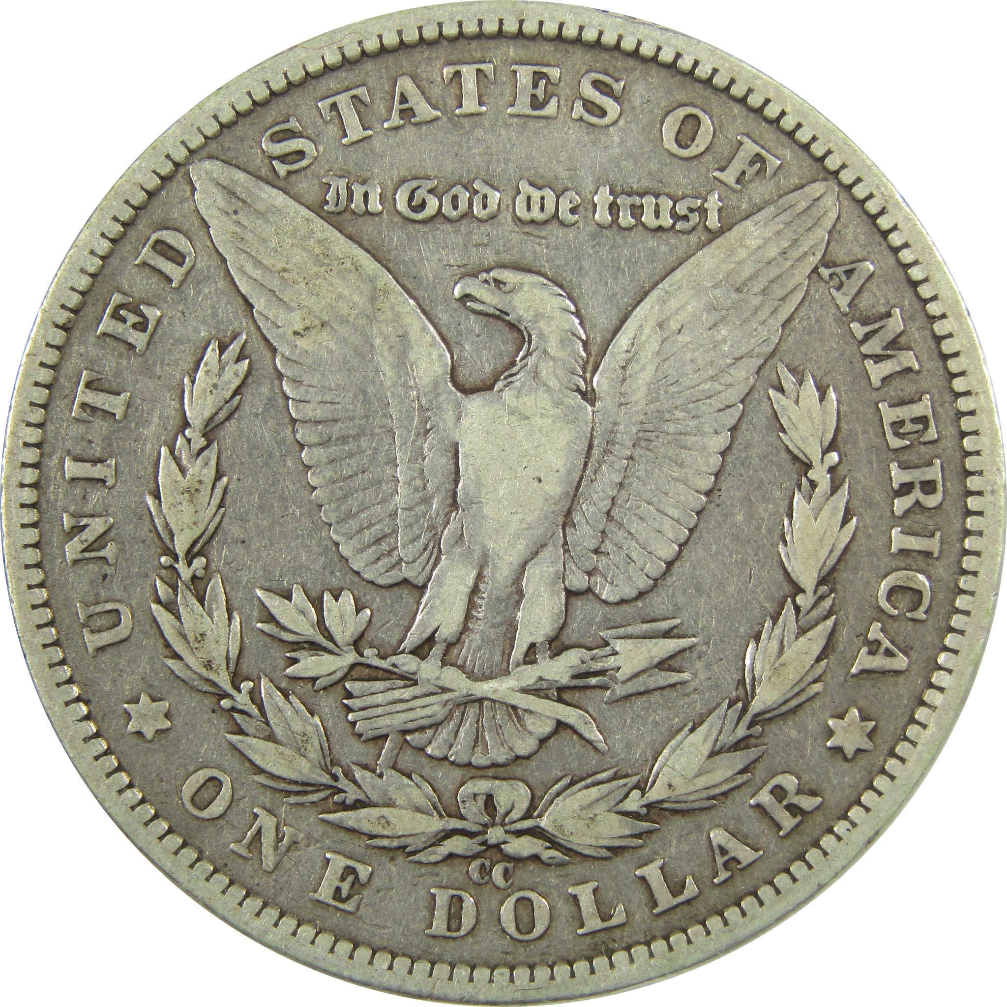1890 CC Tail Bar Morgan Silver Dollar F Fine $1 Coin SKU:CP1356 - Morgan coin - Morgan silver dollar - Morgan silver dollar for sale - Profile Coins & Collectibles