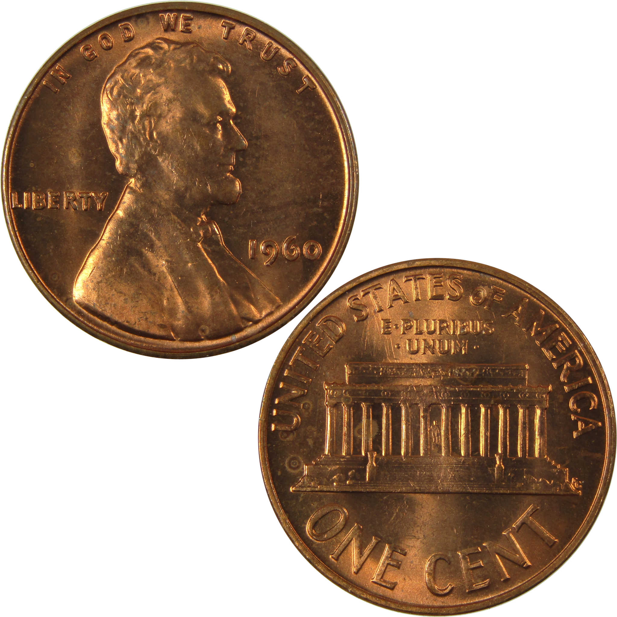 1960 Small Date Lincoln Memorial 1c Uncirculated Mint State SKU:I26582