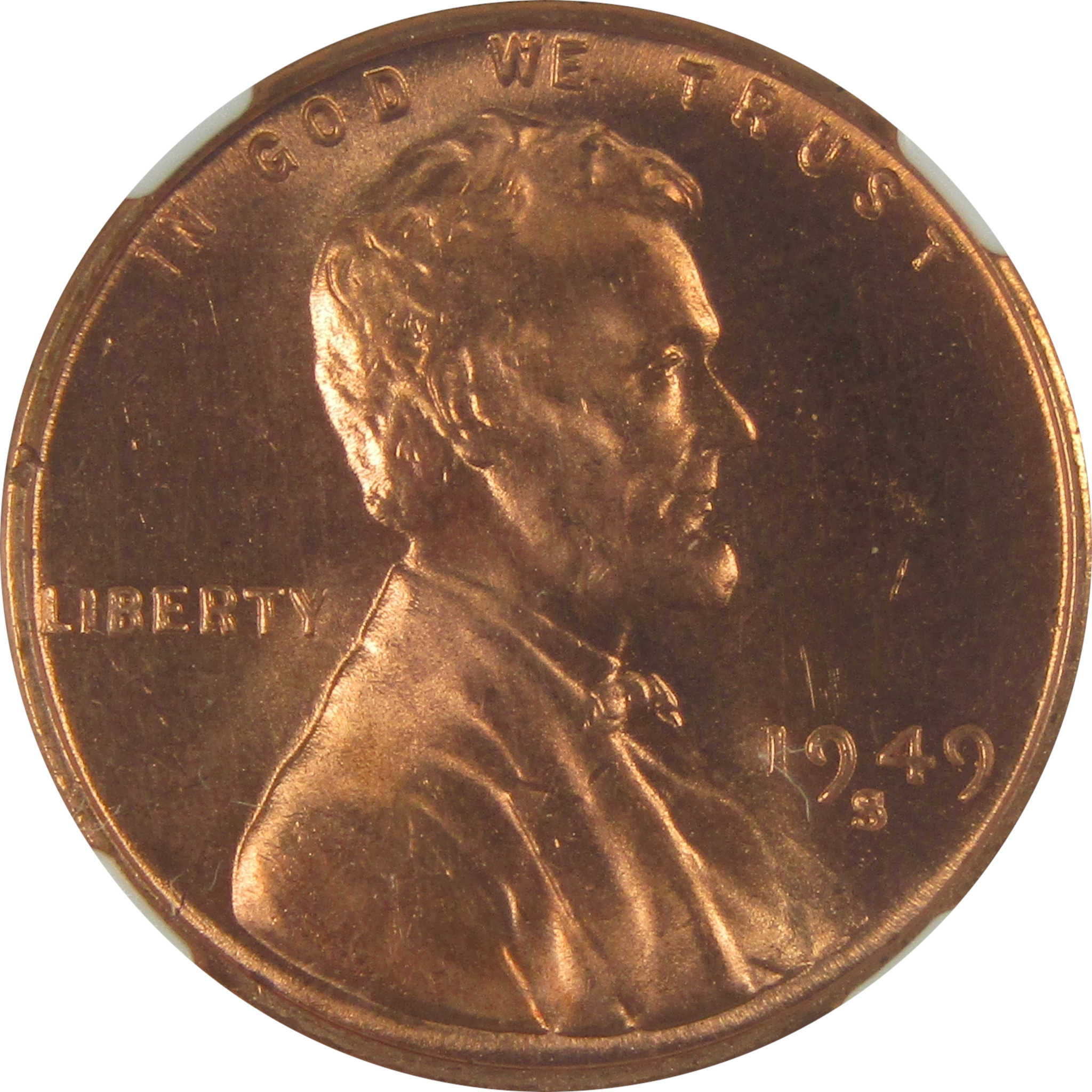 1949 S Lincoln Wheat Cent MS 66 RD NGC Penny Uncirculated SKU:I22644