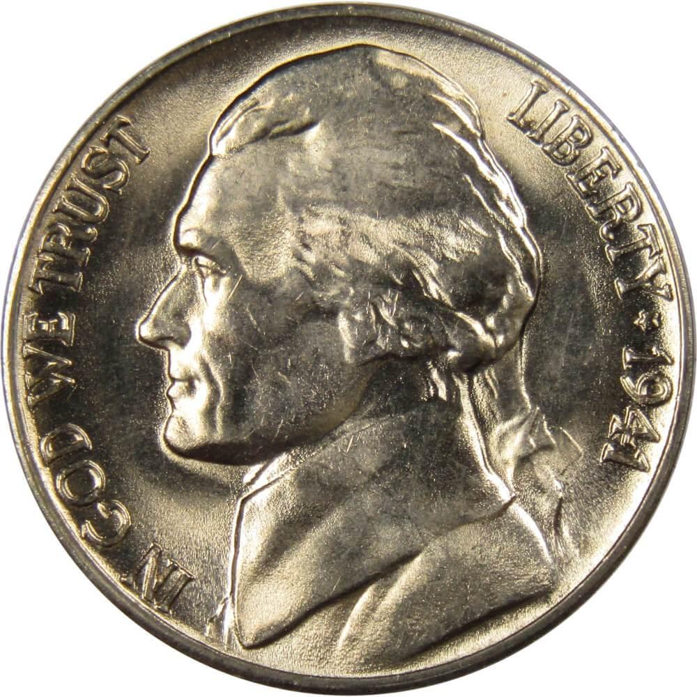 1941 D Jefferson Nickel Uncirculated 5c Coin