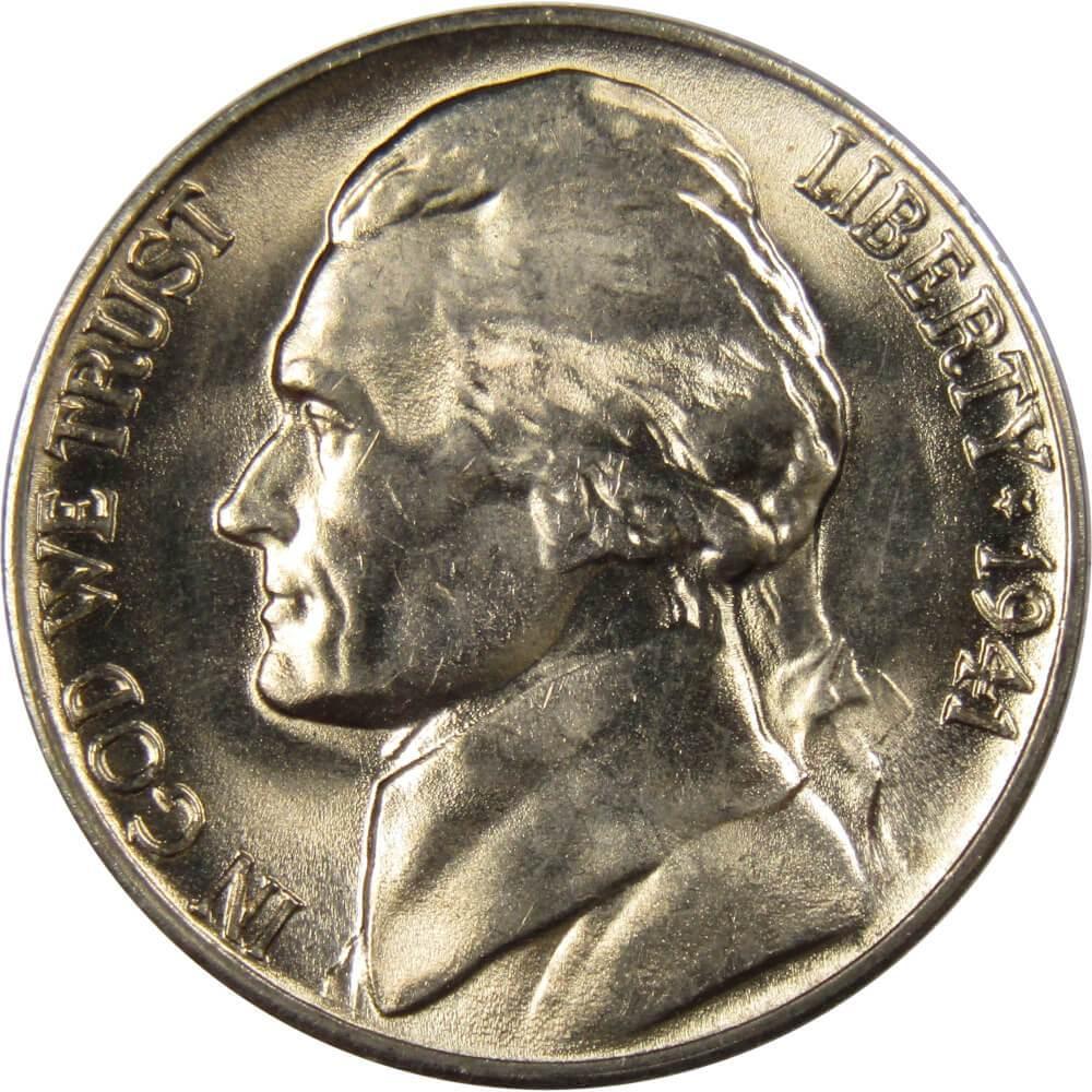 1941 D Jefferson Nickel Uncirculated Mint State 5c Coin Collectible