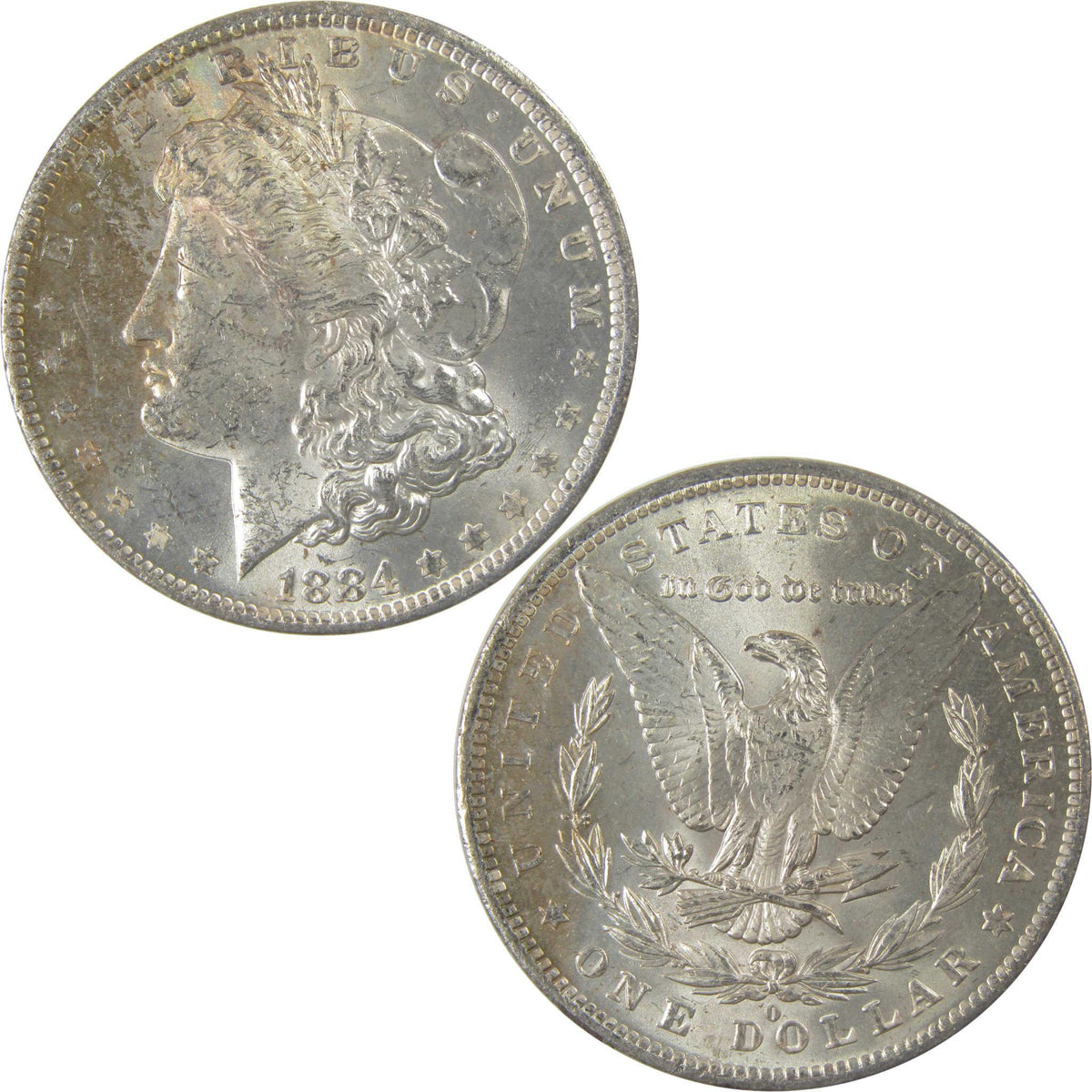 1884 O Morgan Silver Dollar BU Choice Uncirculated Toned SKU:I24186