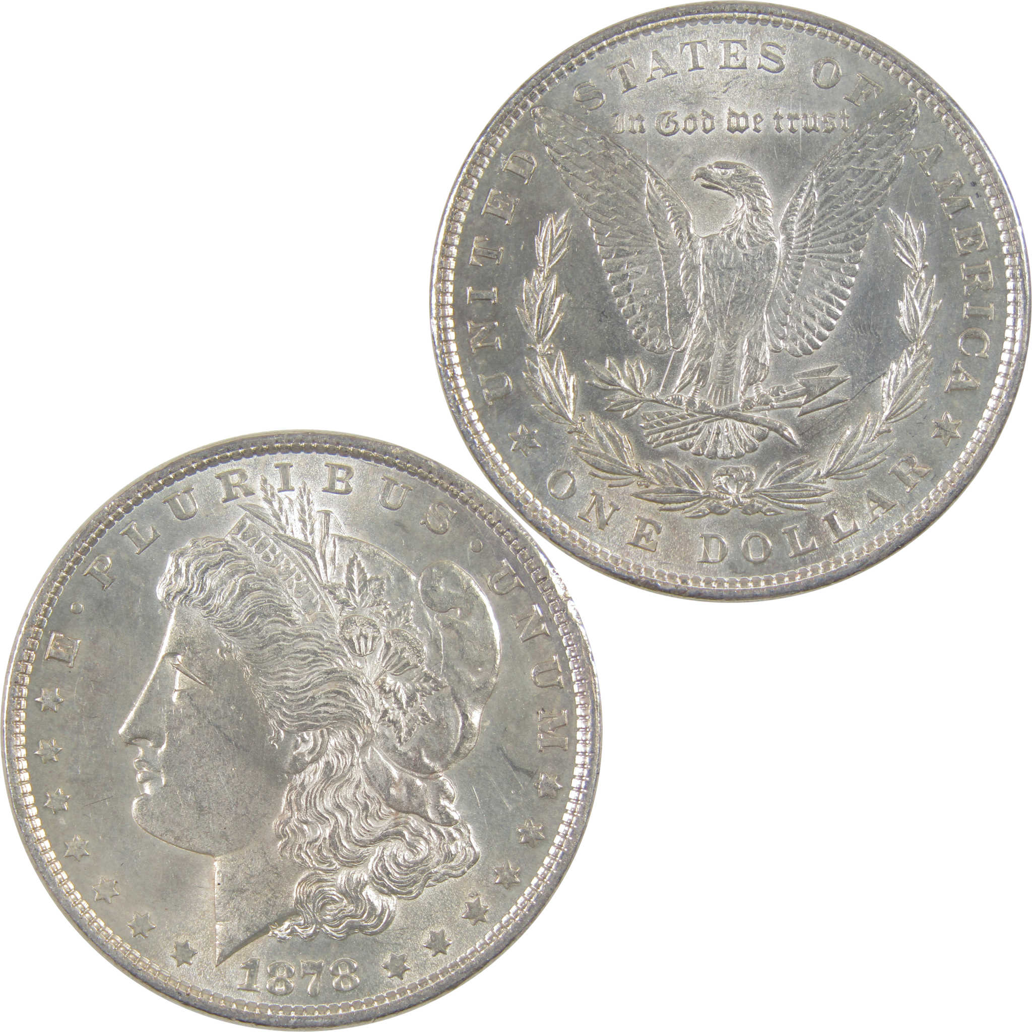 1878 7TF Rev 79 Morgan Dollar Borderline Uncirculated SKU:I18339 - Morgan coin - Morgan silver dollar - Morgan silver dollar for sale - Profile Coins & Collectibles