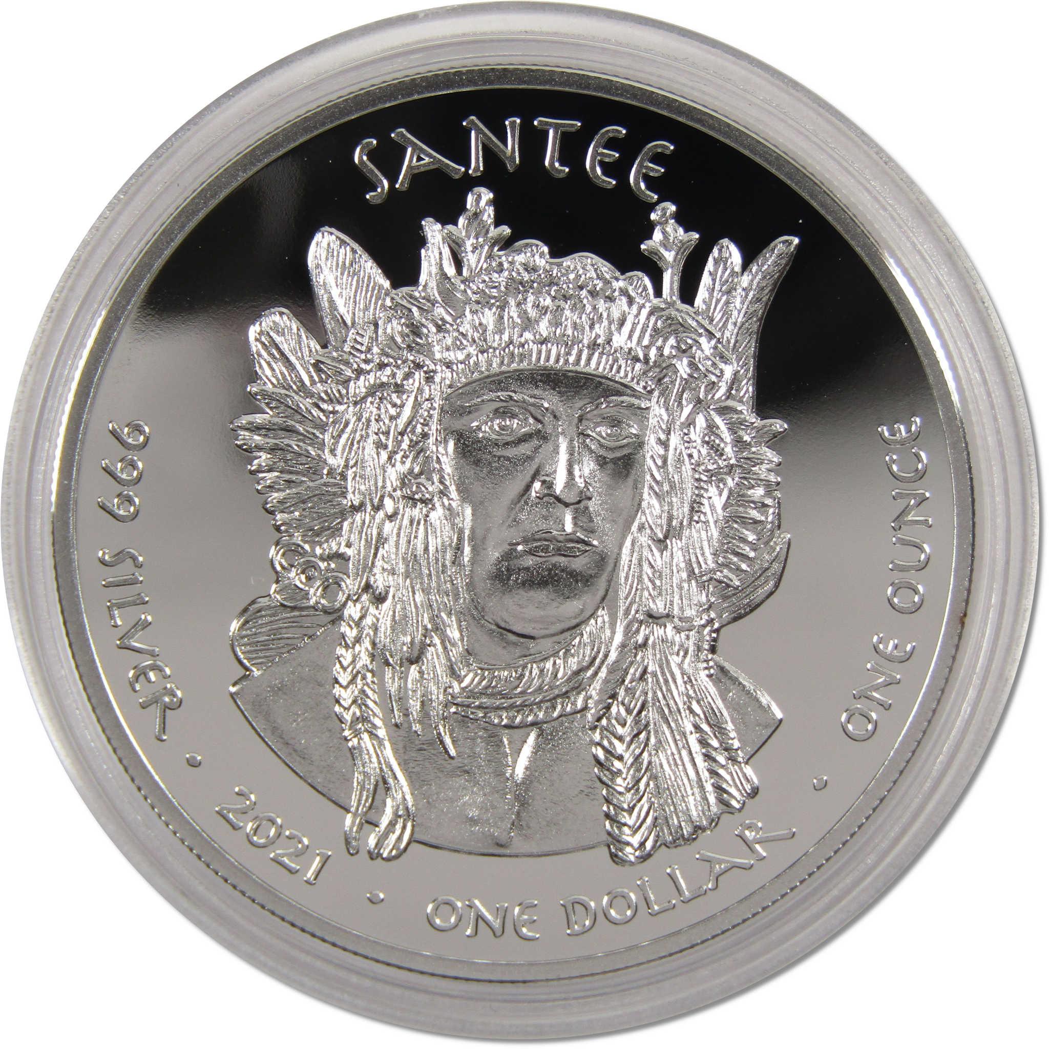 2021 Native American Jamul Santee Carolina Dolphin 1 oz .999 Silver