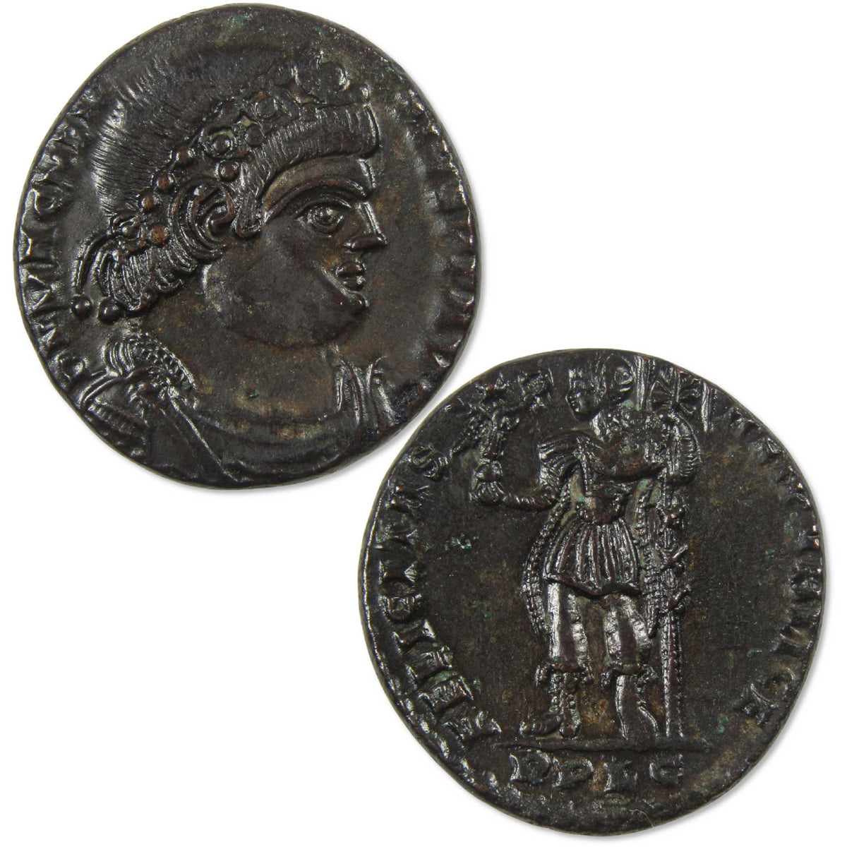 350-353 AD Magnentius Roman Empire Centenionalis Lyons Diadem NMS
