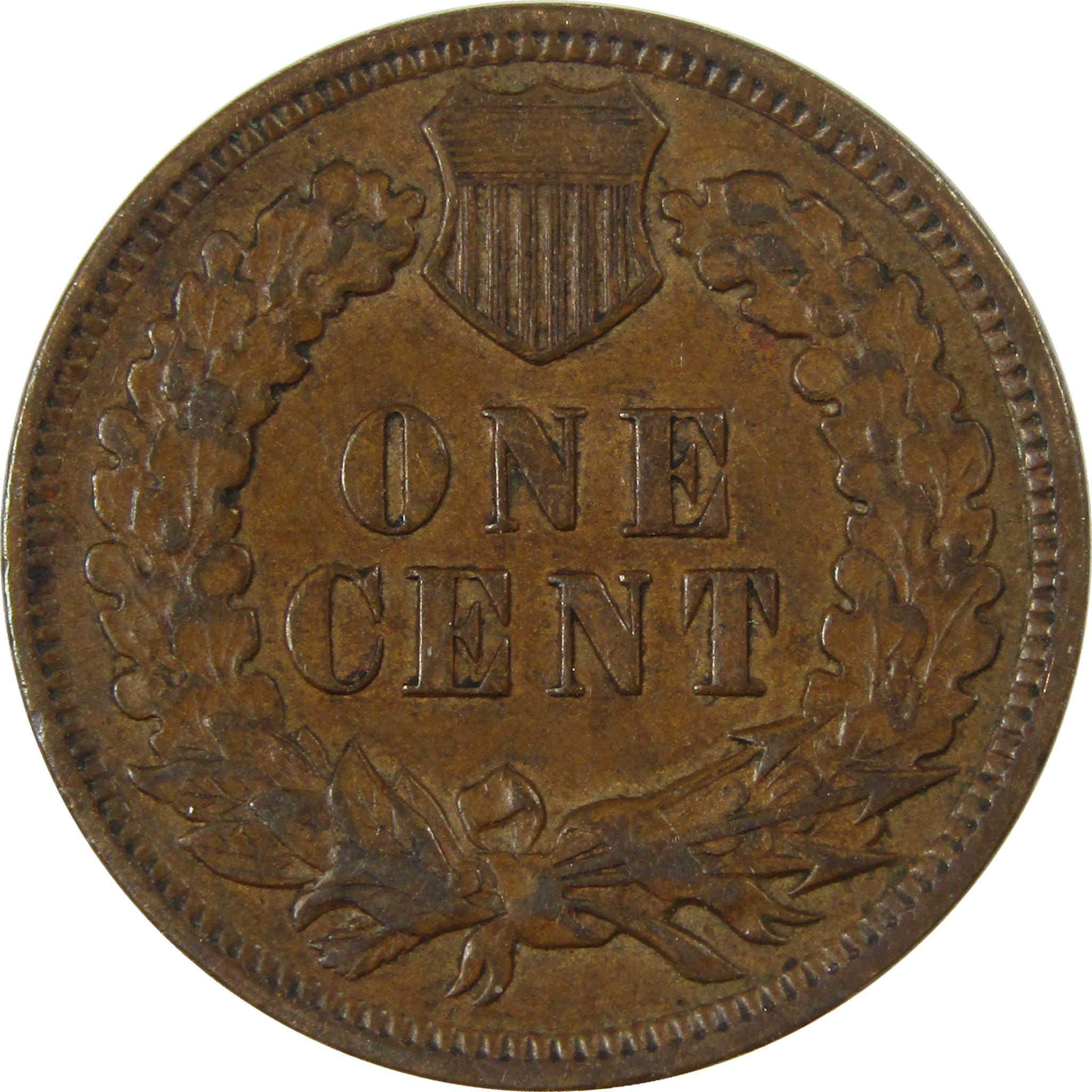 1907 Indian Head Cent AU About Uncirculated Penny 1c Coin SKU:I26949