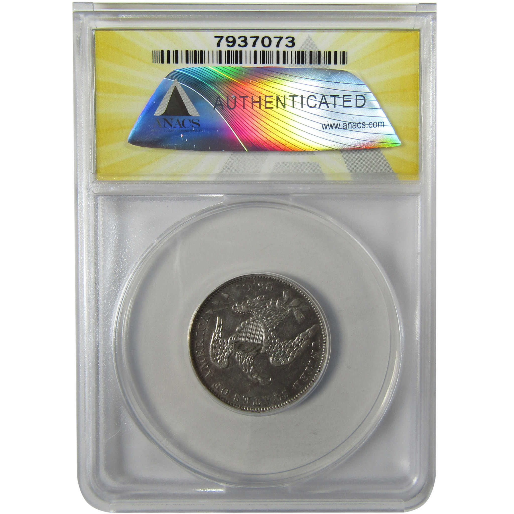 1838 B-1 Capped Bust Silver Quarter EF 45 Details ANACS SKU:I28002