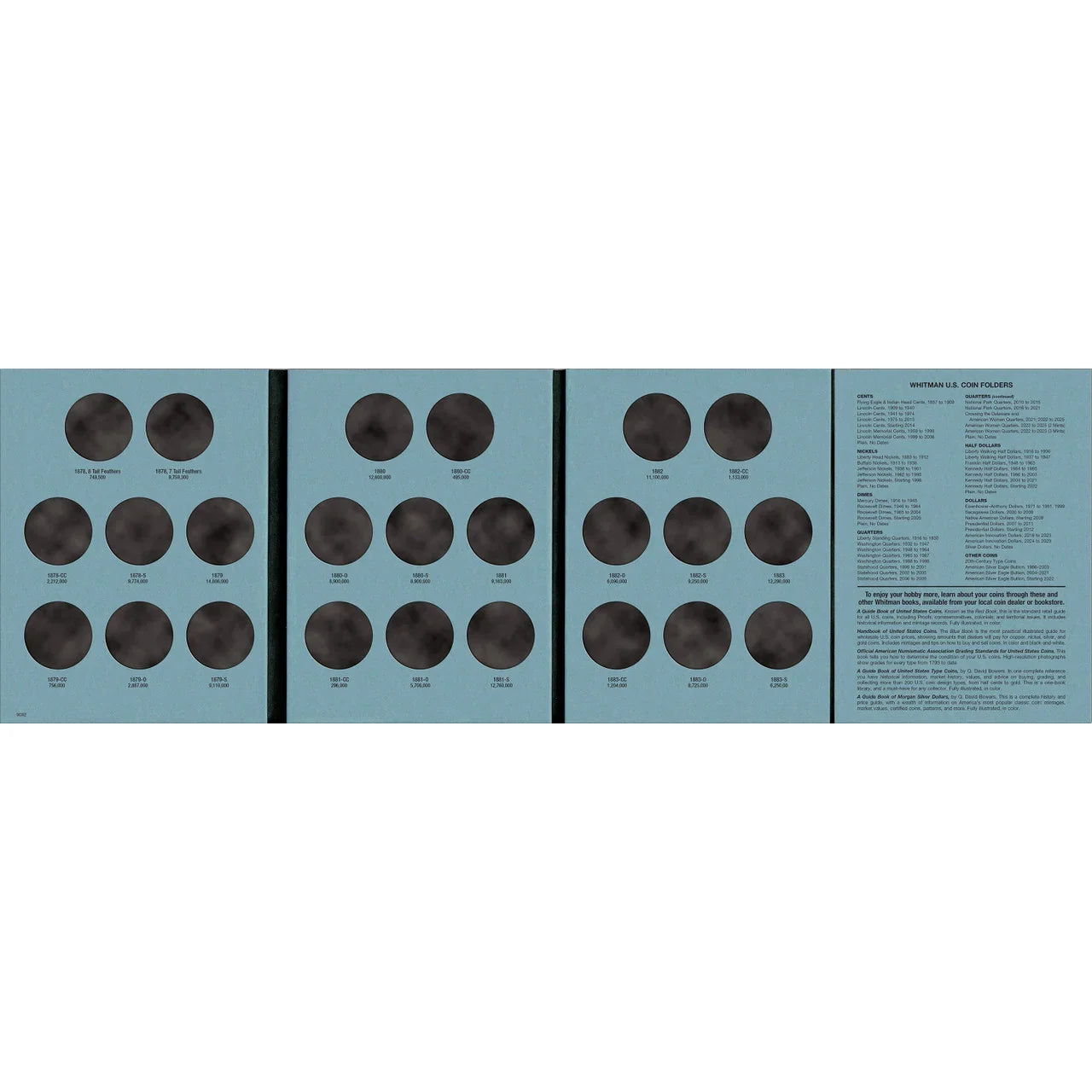Whitman Morgan Silver Dollar Coin Folder Collection #1 1878-1883