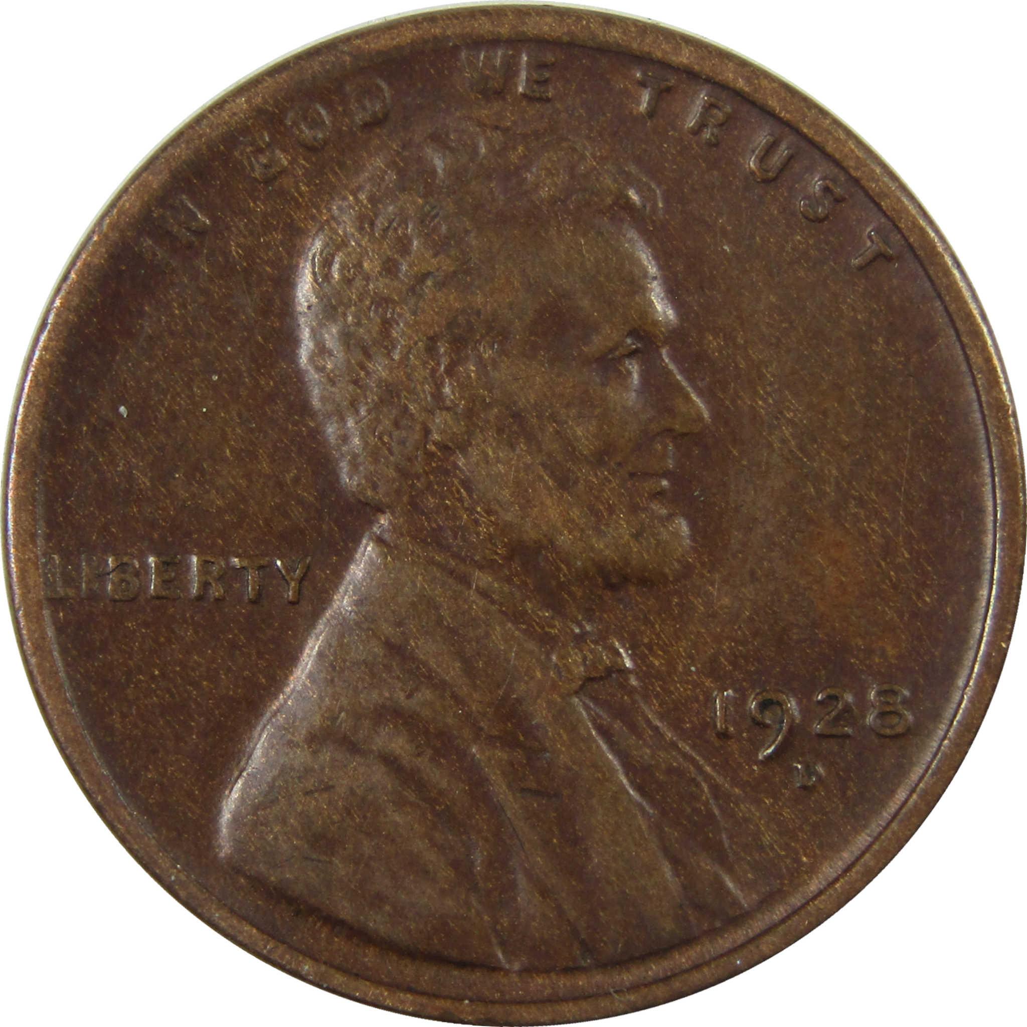 1928 D Lincoln Wheat Cent VF Very Fine Penny 1c Coin SKU:I27638