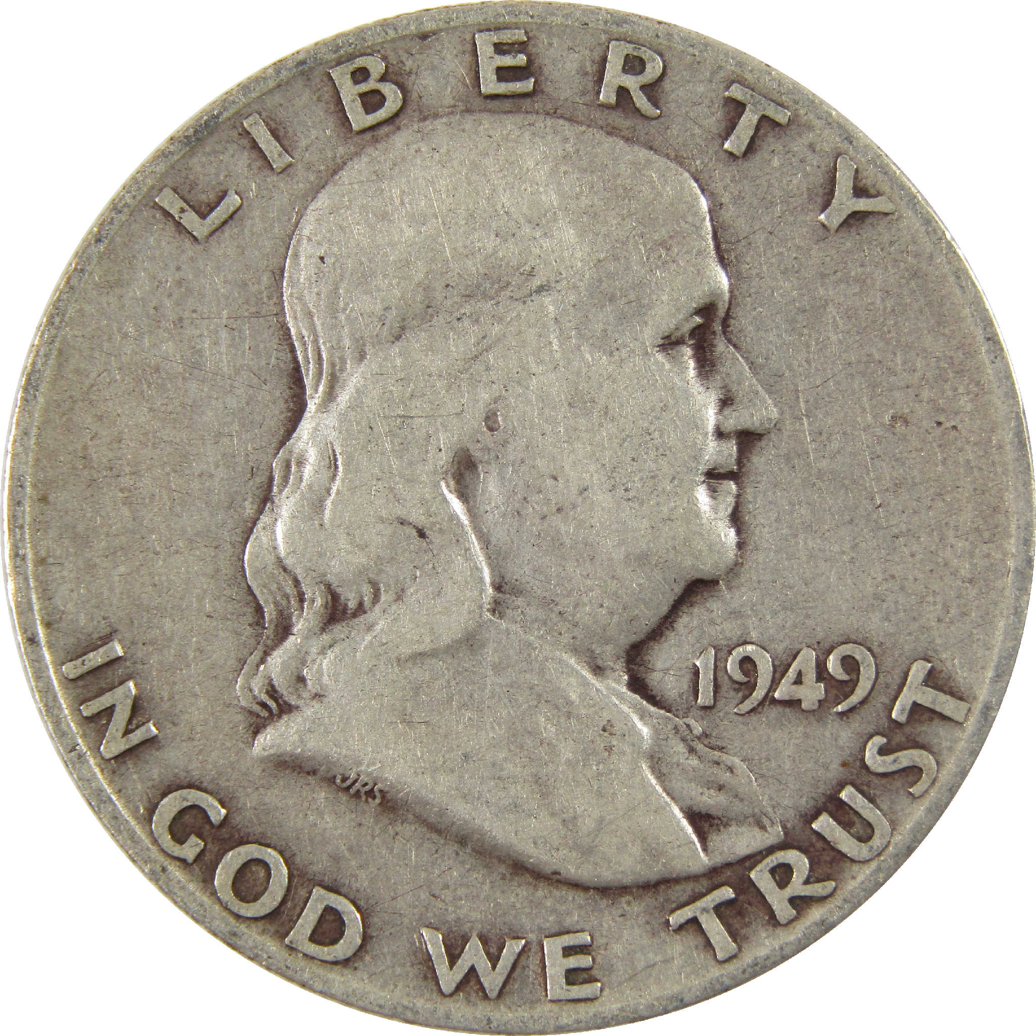 1949 D Franklin Half Dollar VG Very Good Silver 50c Coin