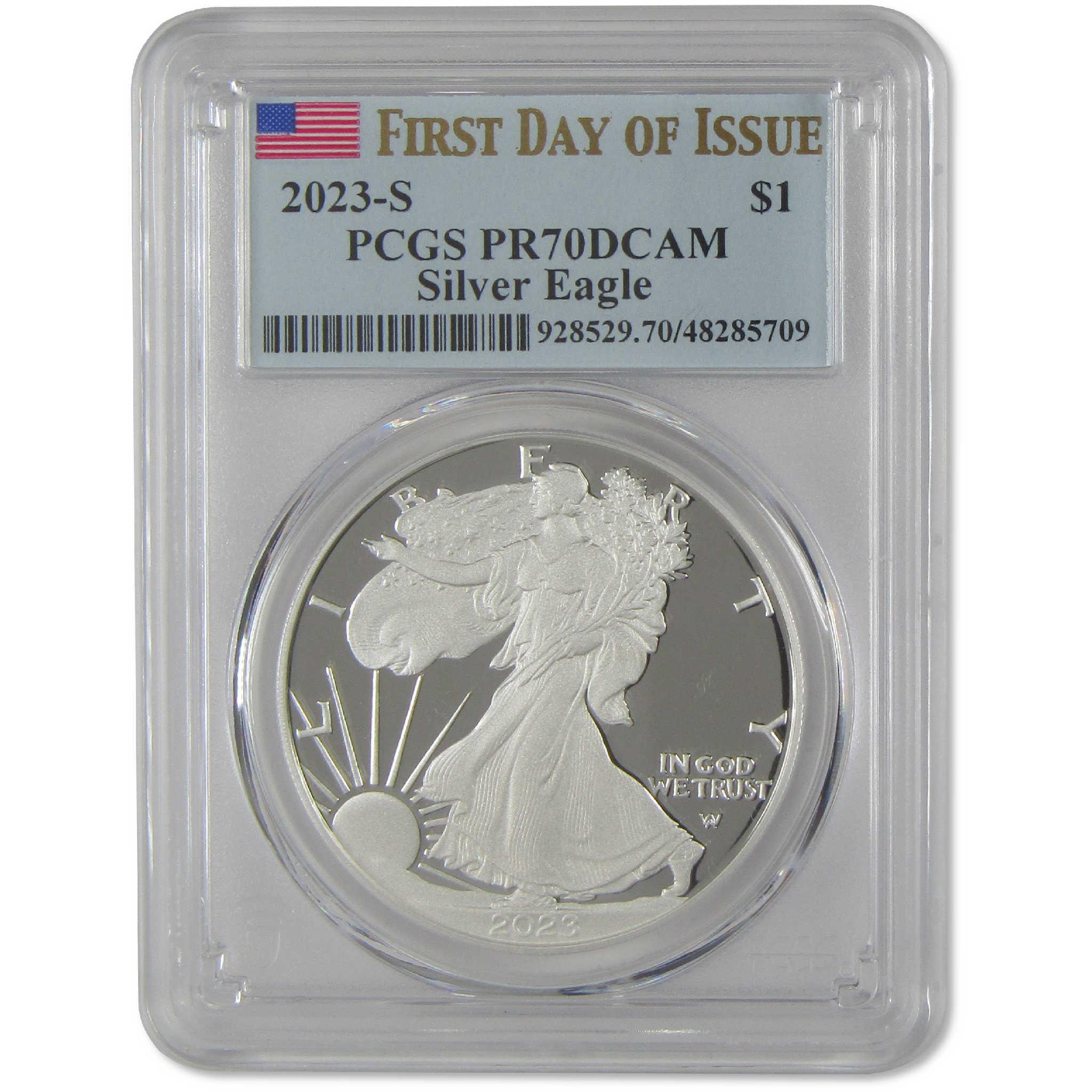 2023 S American Silver Eagle PR 70 DCAM PCGS Bullion Proof First Day