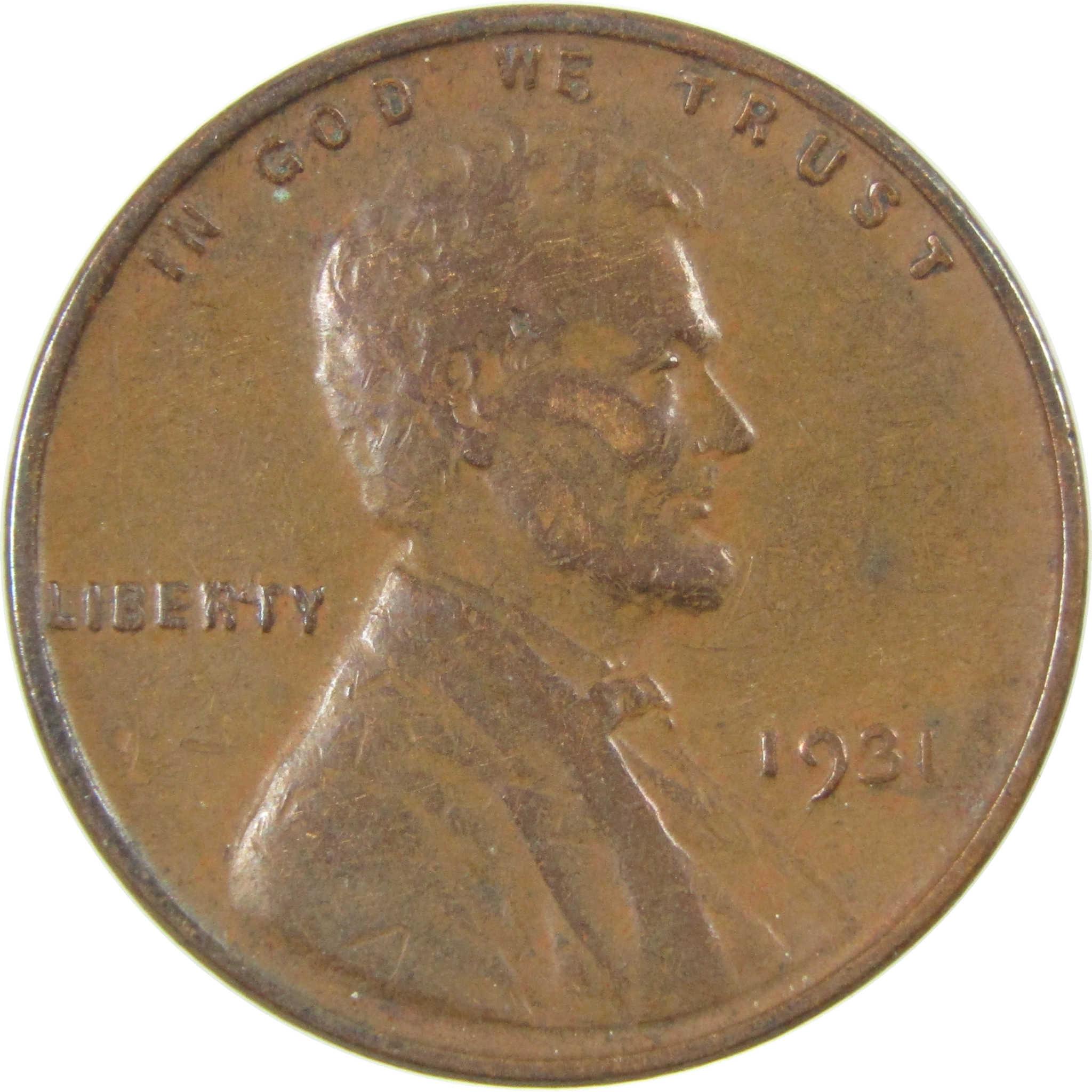 1931 Lincoln Wheat Cent VF Very Fine Penny 1c Coin SKU:I27293