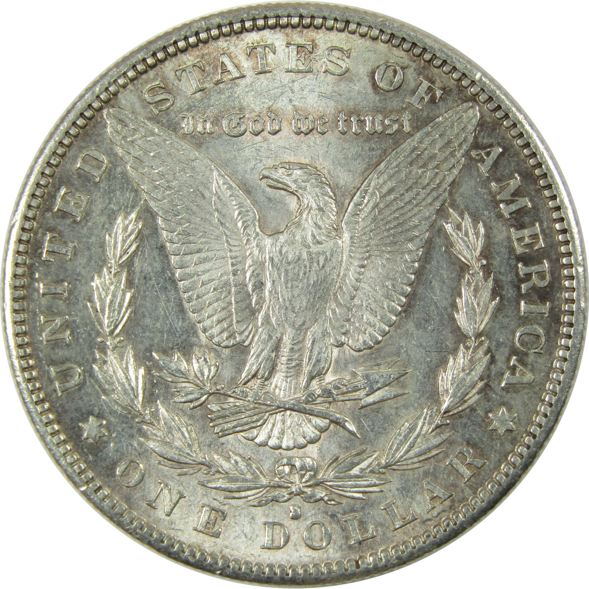 1890 S Morgan Silver Dollar Borderline Uncirculated $1 Coin