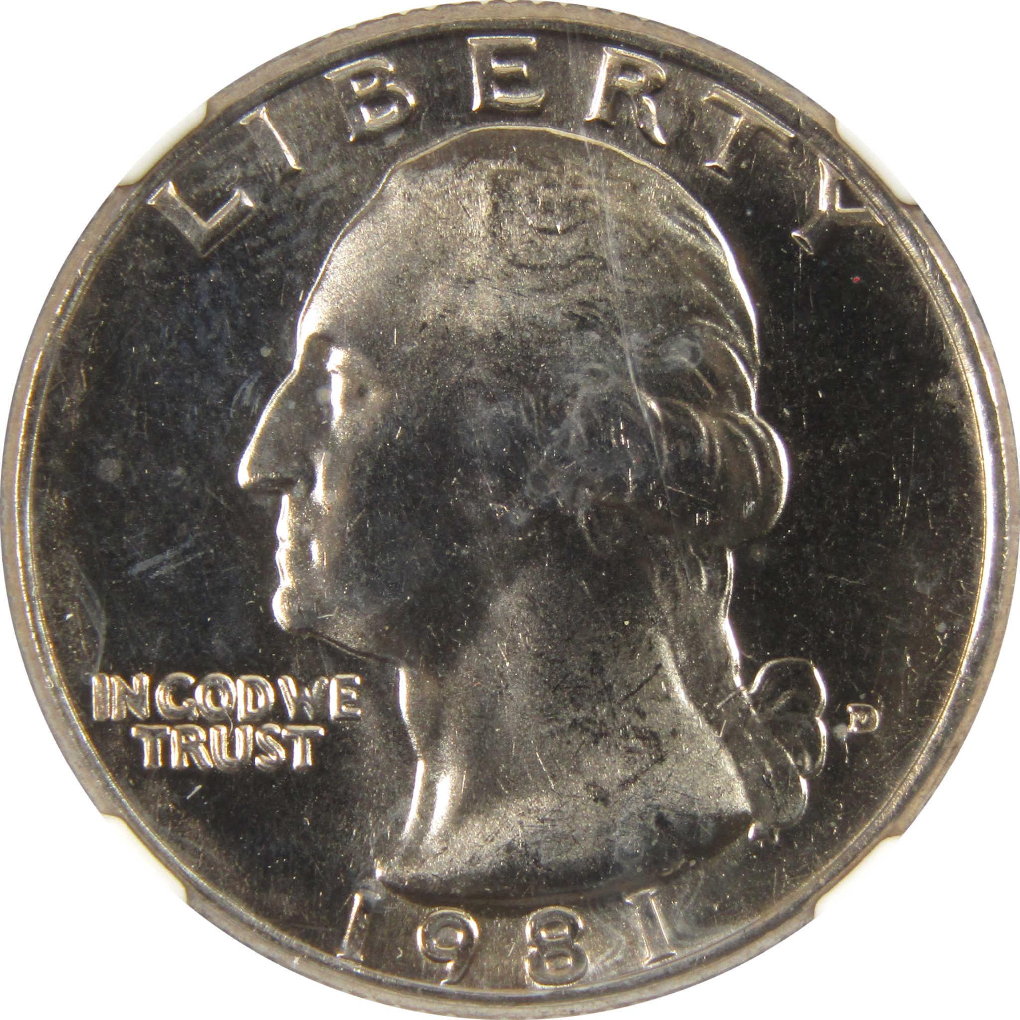 1981 D Washington Quarter MS 67 NGC Clad 25c Uncirculated SKU:I9546