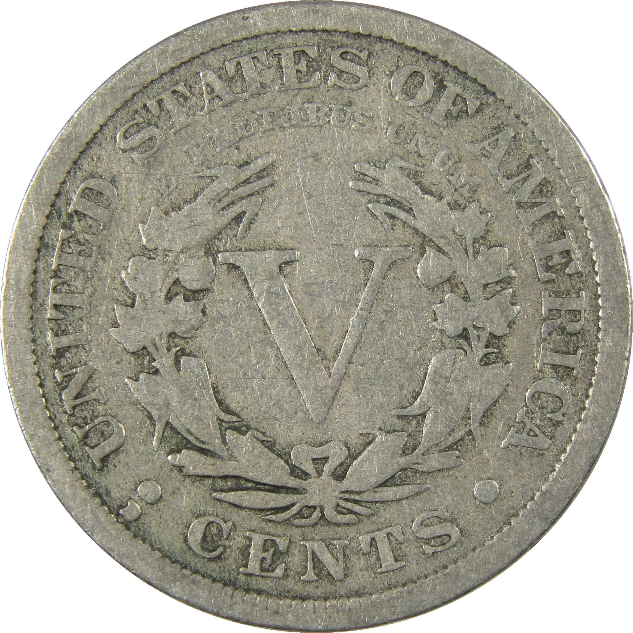 1912 D Liberty Head V Nickel G Good 5c Coin SKU:I27054