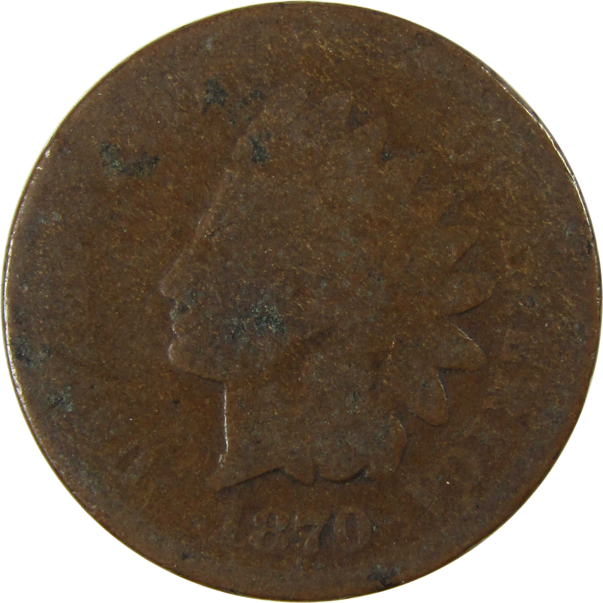 1870 Indian Head Cent AG About Good Penny 1c Coin SKU:I26020