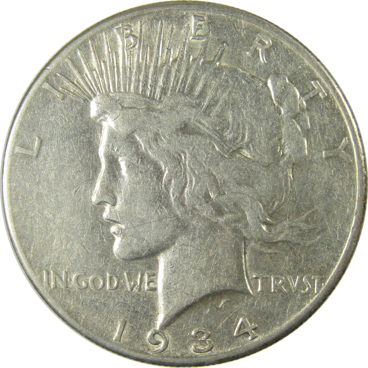 1934 S Peace Silver Dollar XF EF Extremely Fine Details SKU:I28109