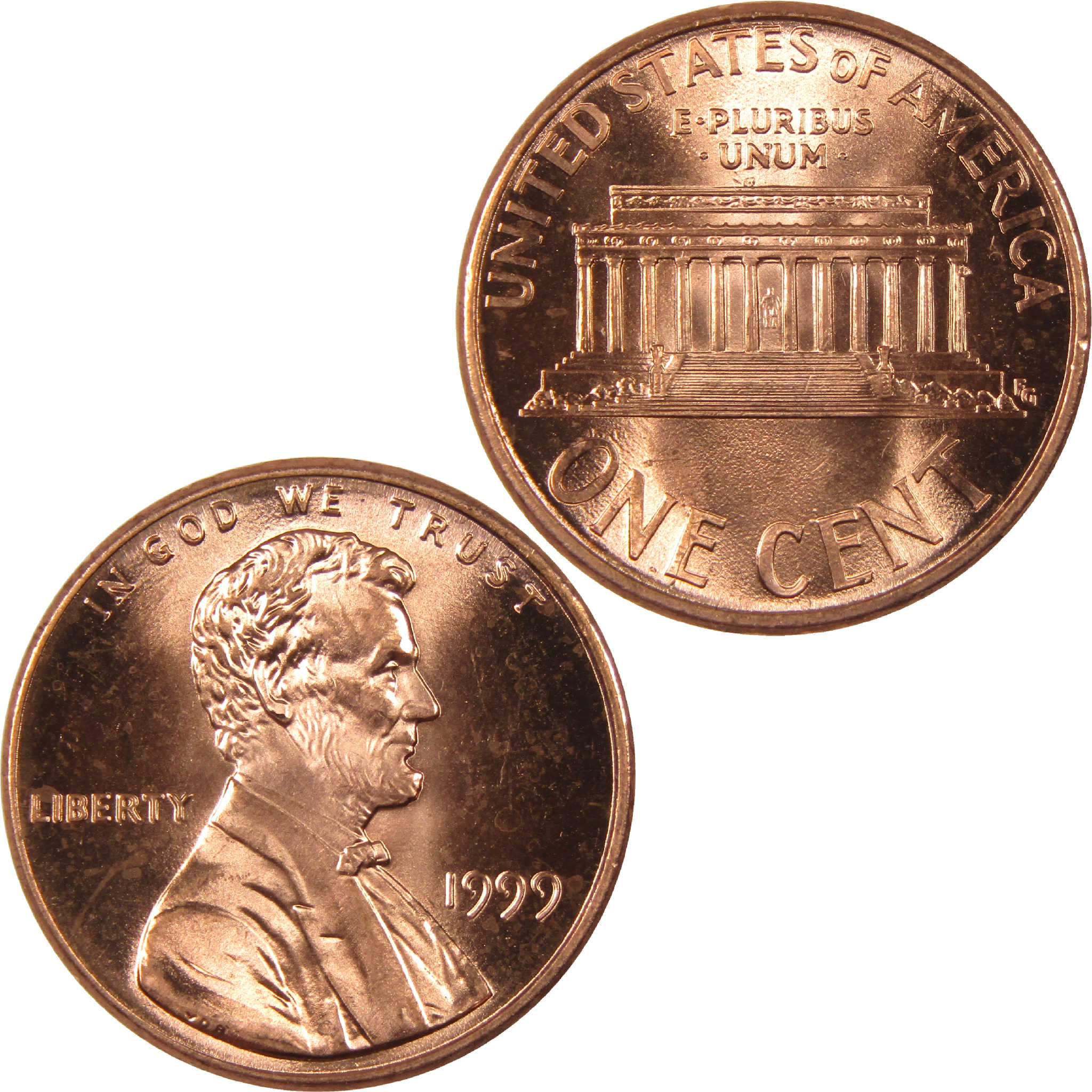 1999 Lincoln Memorial Cent BU Uncirculated Penny 1c Coin