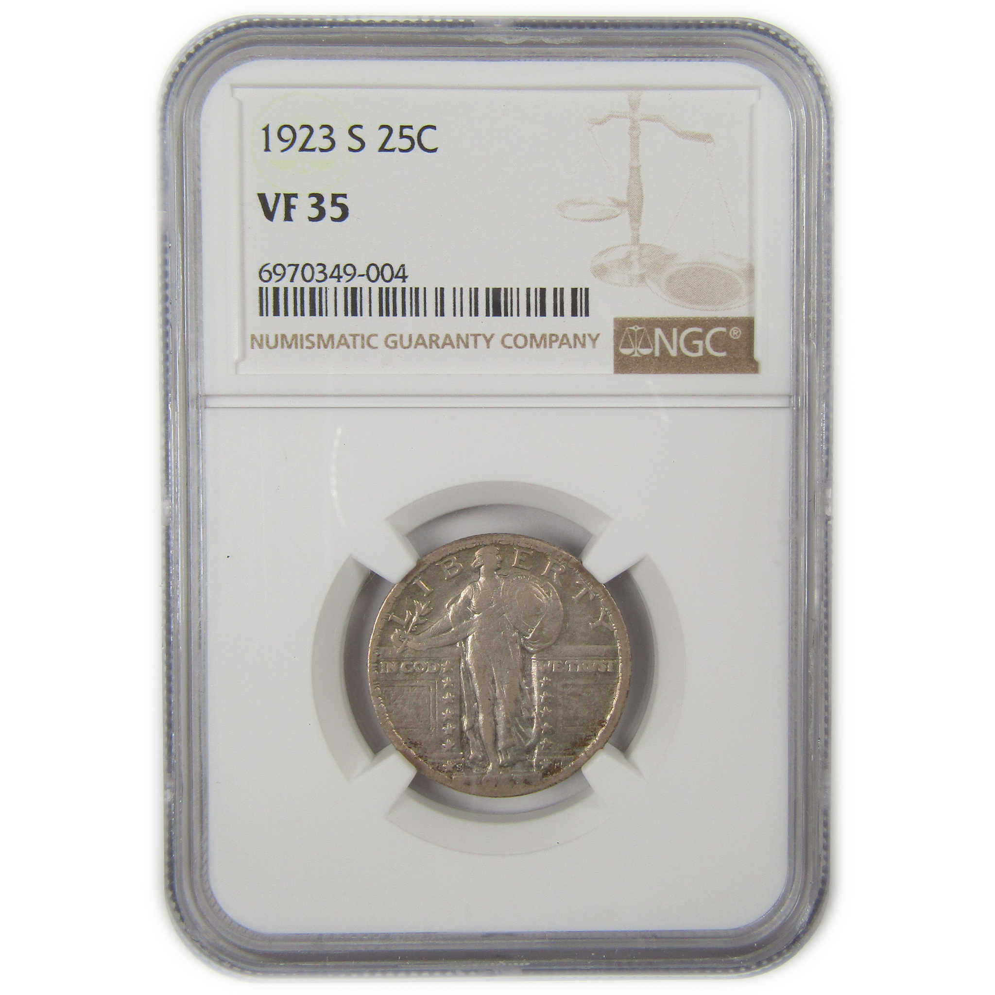 1923 S Standing Liberty Quarter VF 35 NGC Silver 25c Coin SKU:I20583