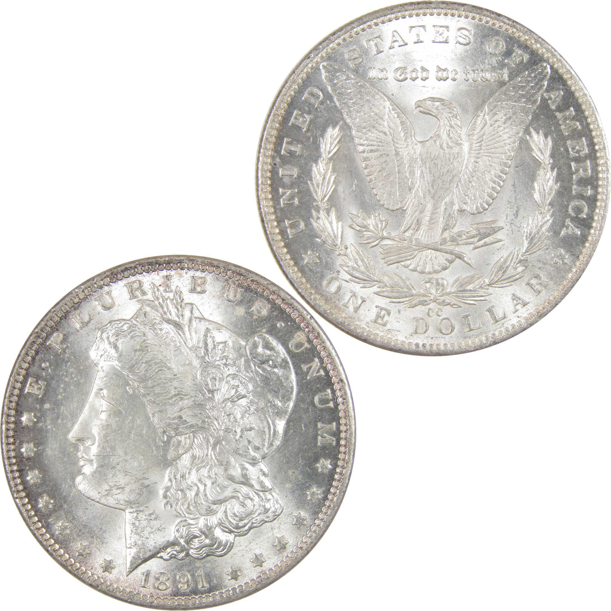 1891 CC Morgan Dollar Uncirculated Silver $1 Coin SKU:I17355 - Morgan coin - Morgan silver dollar - Morgan silver dollar for sale - Profile Coins & Collectibles