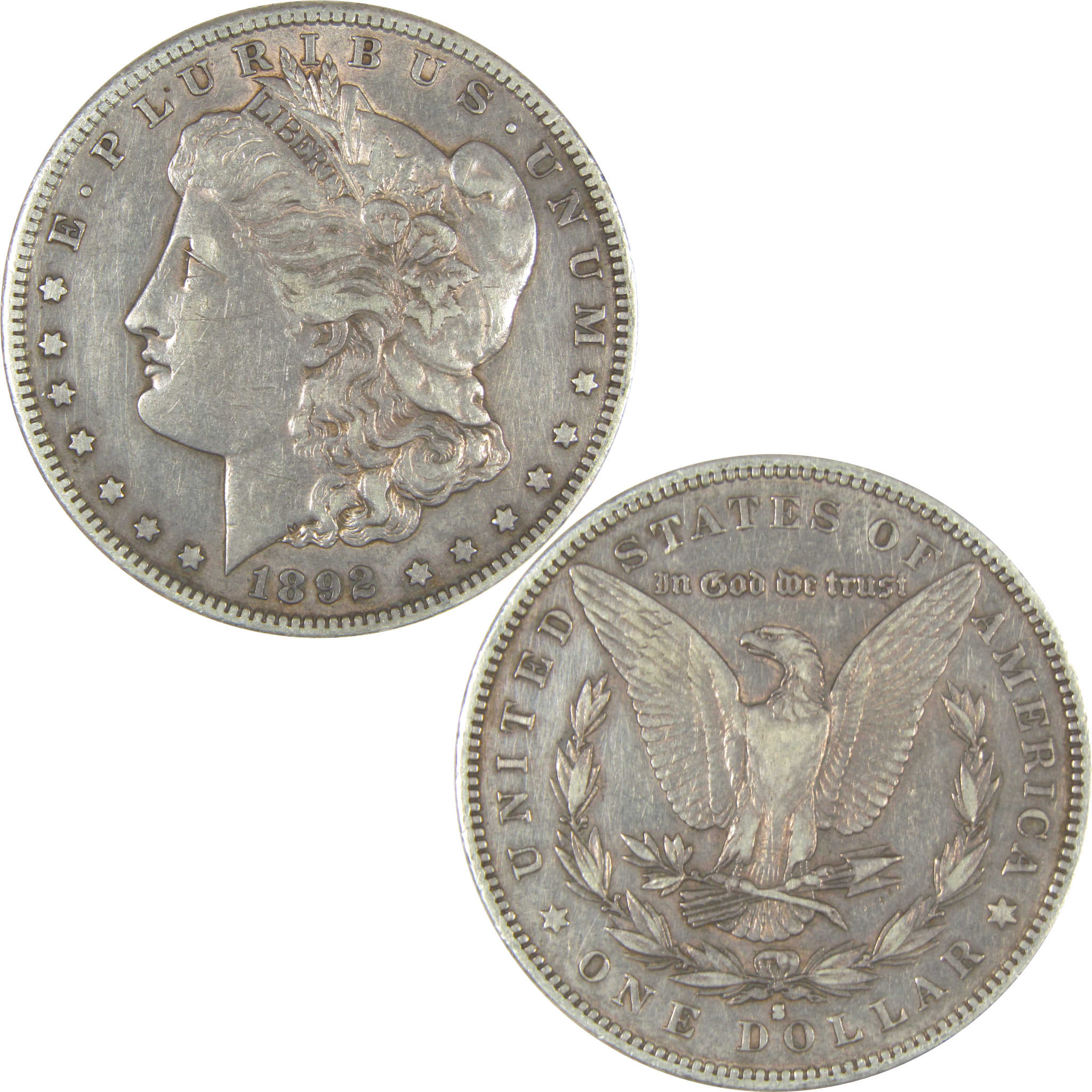 1892 S Morgan Dollar XF EF Extremely Fine Details Silver SKU:I22498 - Morgan coin - Morgan silver dollar - Morgan silver dollar for sale - Profile Coins & Collectibles