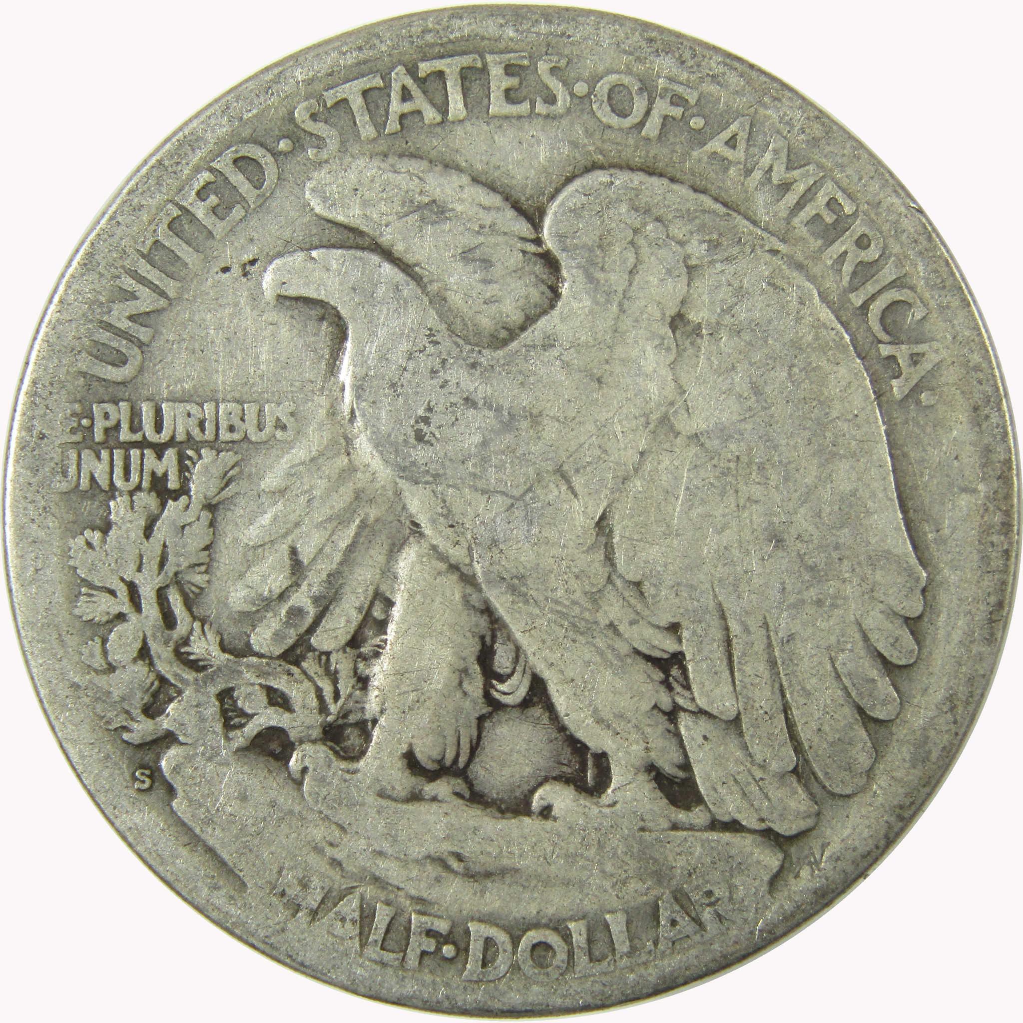 1921 S Liberty Walking Silver 50c VG Very Good Details SKU:CP1457