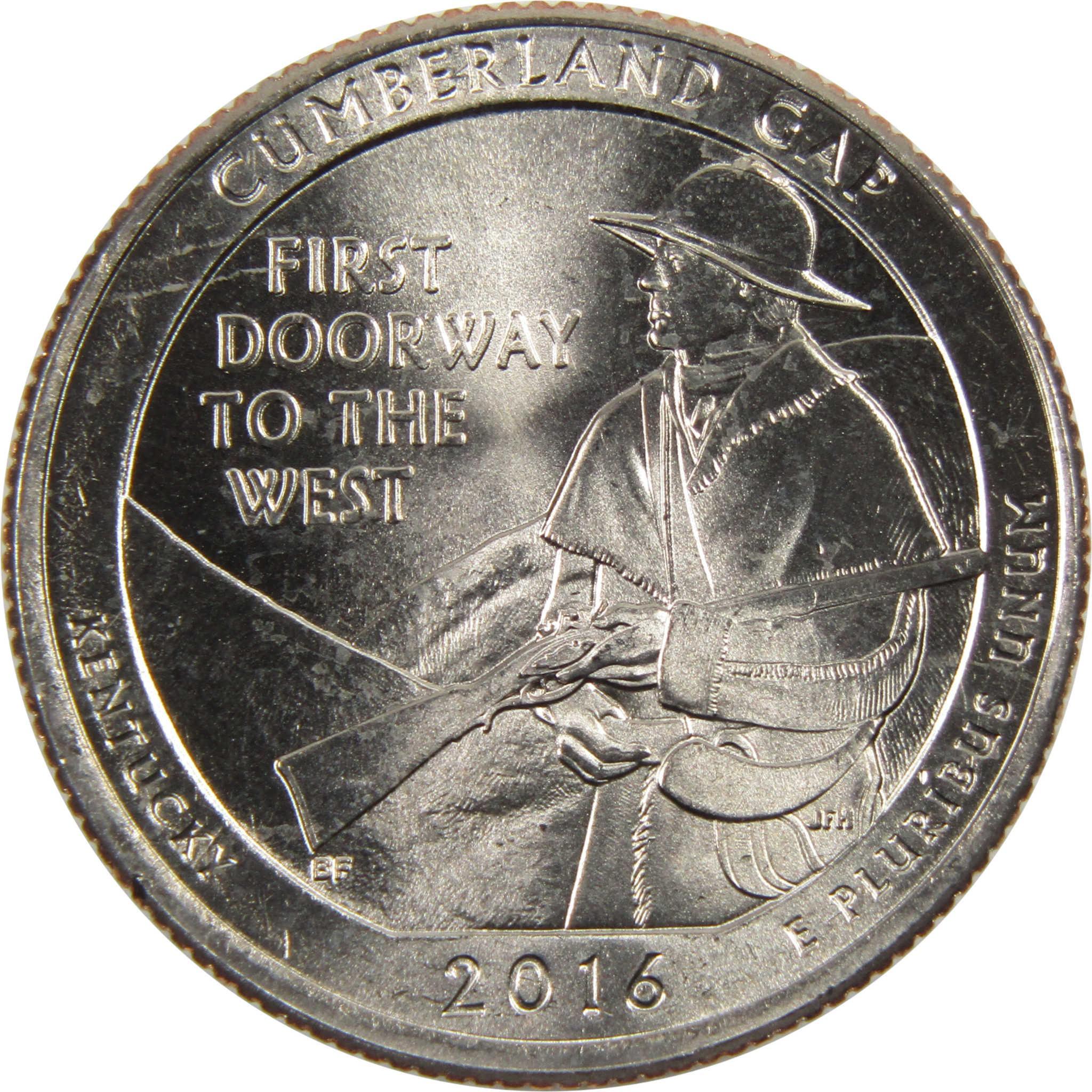 2016 P Cumberland Gap National Park Quarter BU Uncirculated Clad 25c