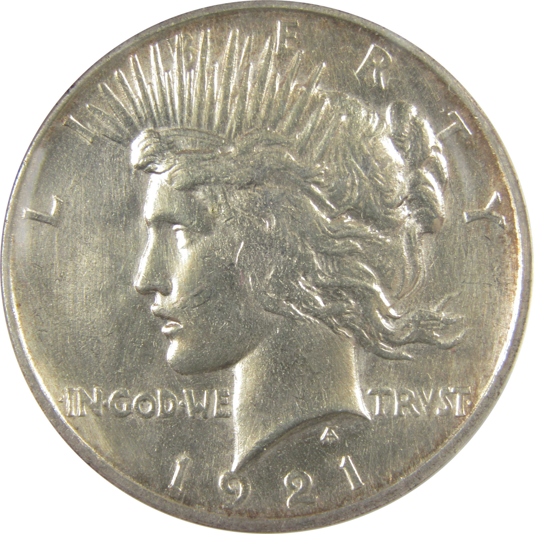 1921 High Relief Peace Dollar AU 55 Details ANACS Silver SKU:I21391