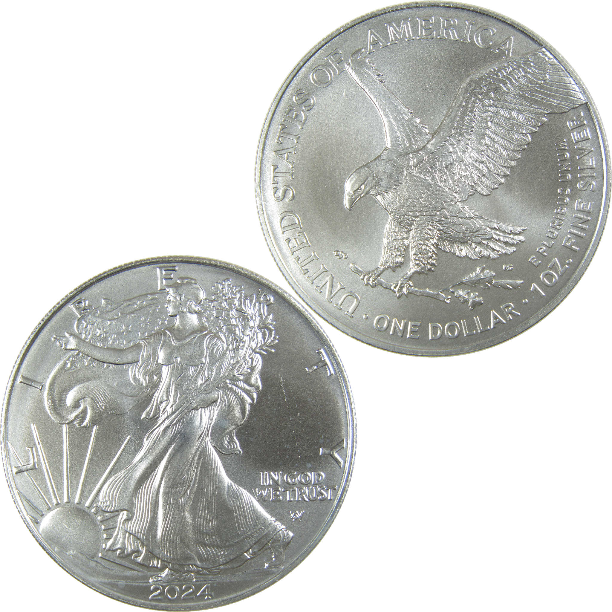 2024 American Silver Eagle Uncirculated Mint State $1 Coin Collectible