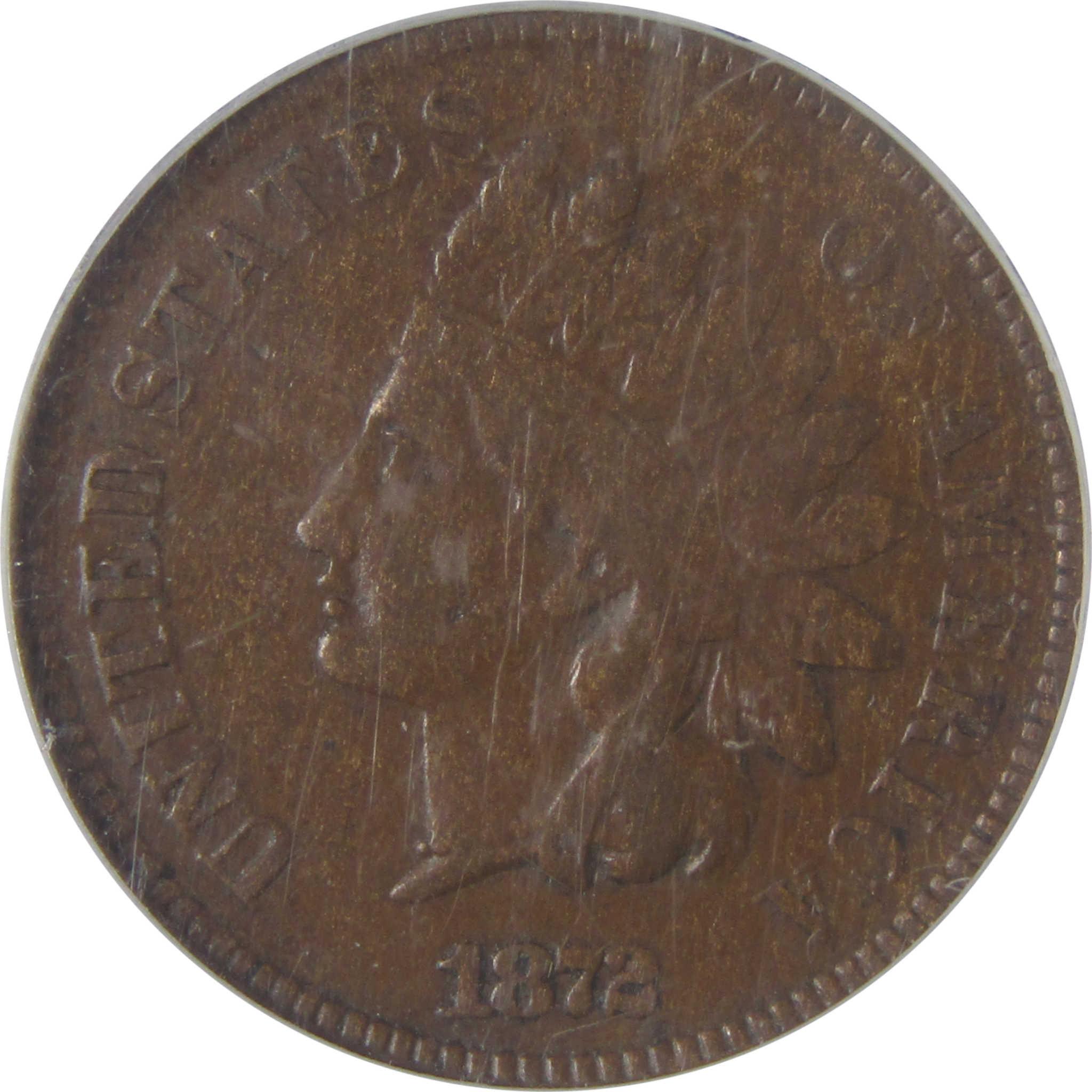1872 Indian Head Cent VF 25 PCGS Penny 1c Coin SKU:I17168