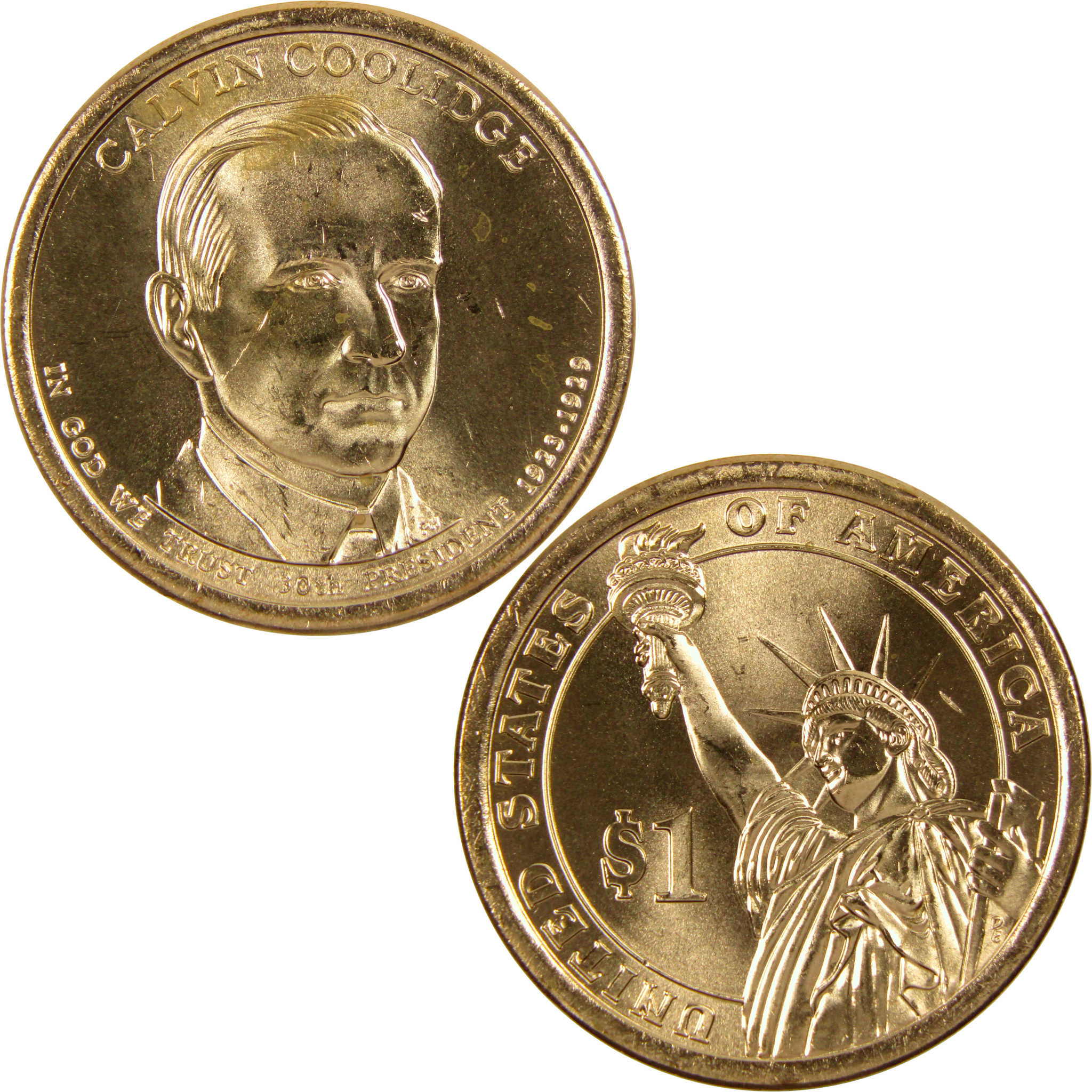 2014 D Calvin Coolidge Presidential Dollar BU Uncirculated $1 Coin