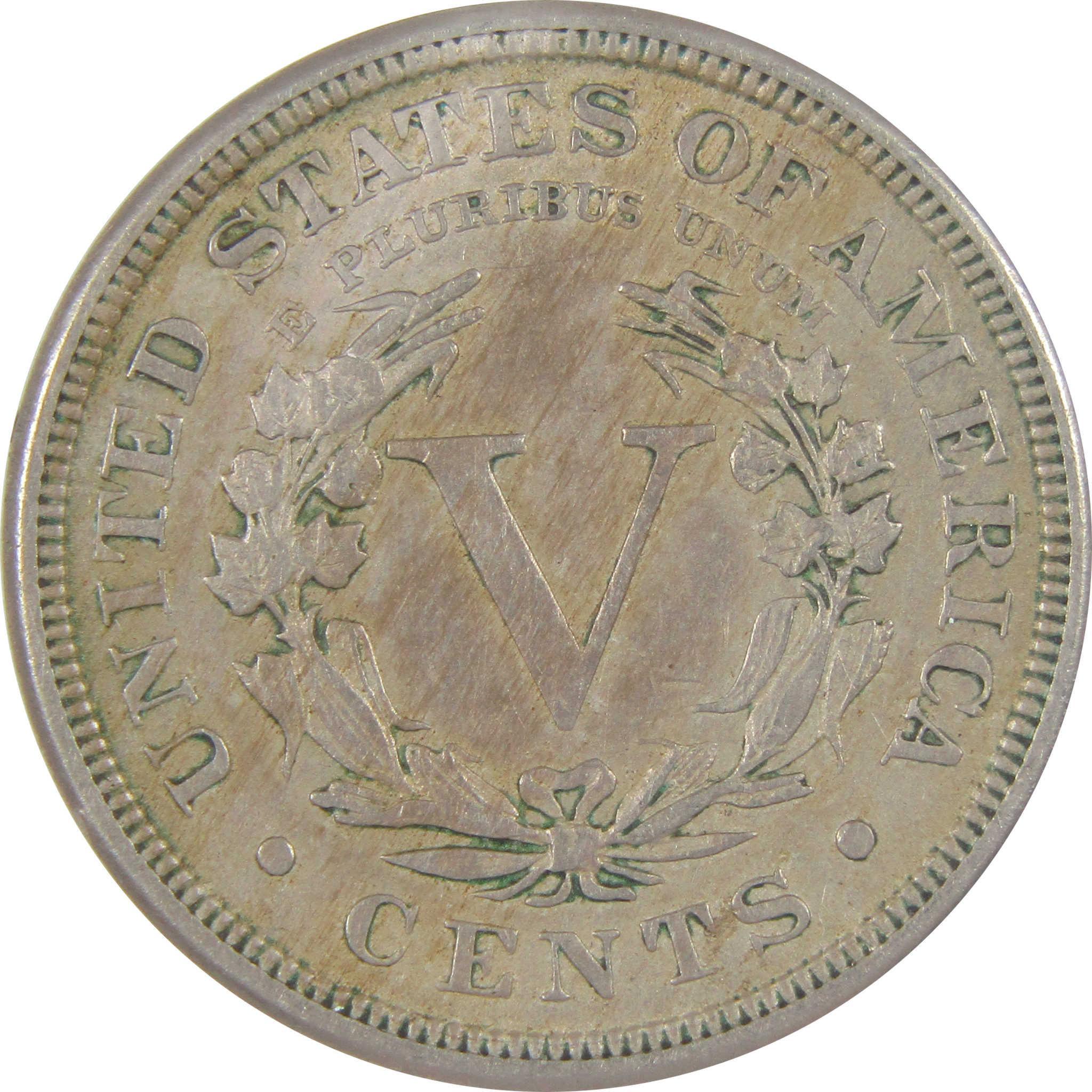 1888 Liberty Head V Nickel AU About Uncirculated 5c Coin SKU:I18852