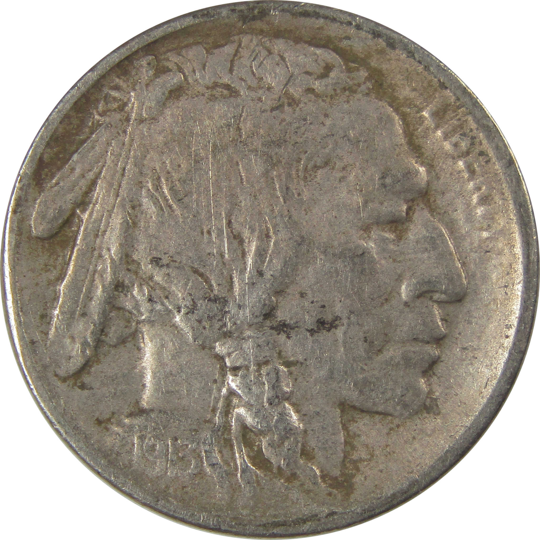 1913 S Type 1 Indian Head Buffalo Nickel F Fine Details SKU:I22895