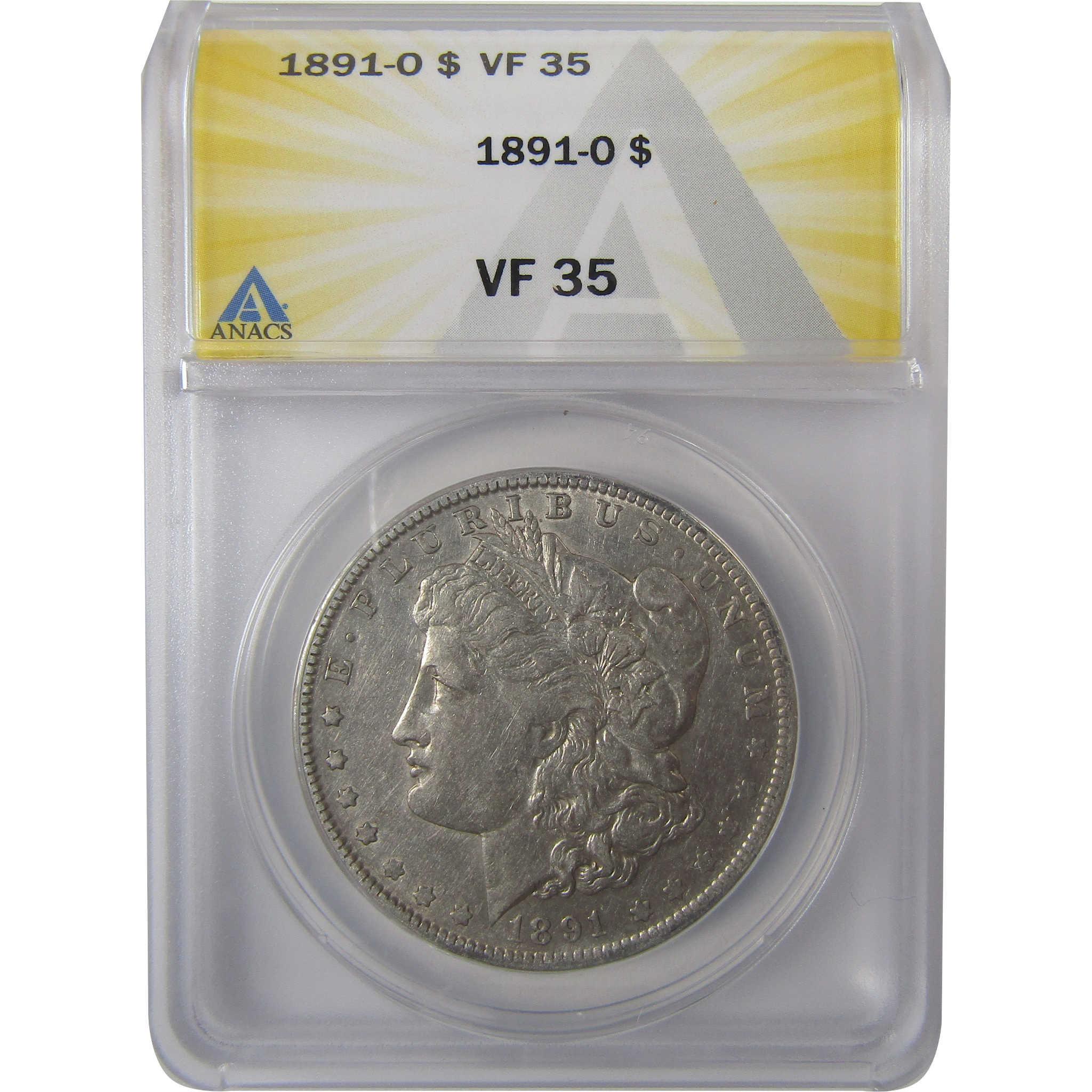1891 O Morgan Silver Dollar VF 35 ANACS $1 Coin SKU:I25013 - Morgan coin - Morgan silver dollar - Morgan silver dollar for sale - Profile Coins & Collectibles