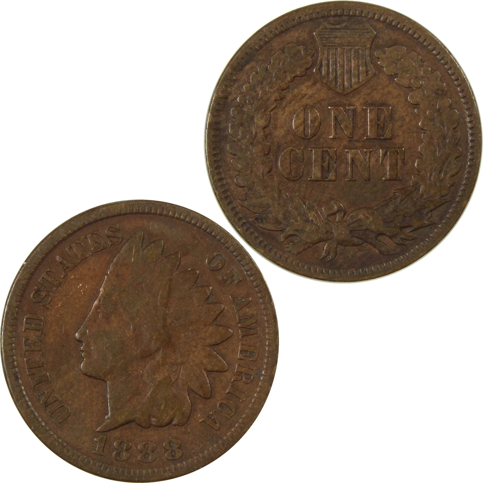 1888 Indian Head Cent VG Very Good Penny 1c Coin SKU:I26959