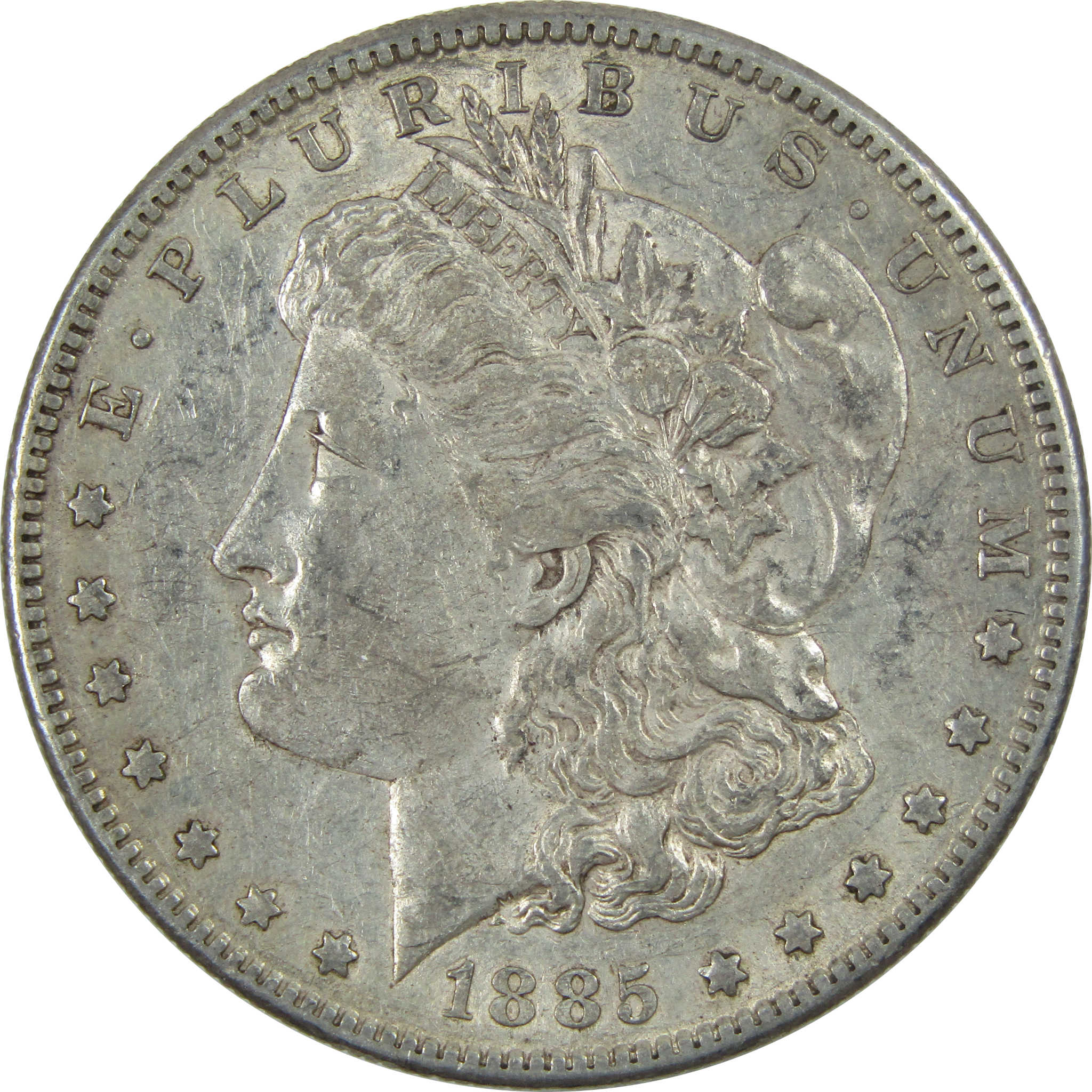 1885 S Morgan Dollar XF/AU Silver $1 Coin SKU:I12427 - Morgan coin - Morgan silver dollar - Morgan silver dollar for sale - Profile Coins & Collectibles