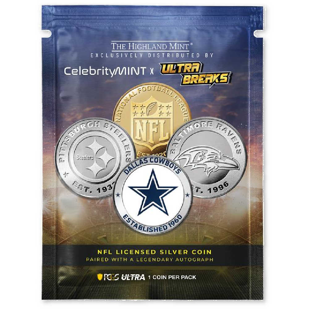 NFL Hall of Fame Silver Series Autographed Coin Mystery Box SKU:OPC252