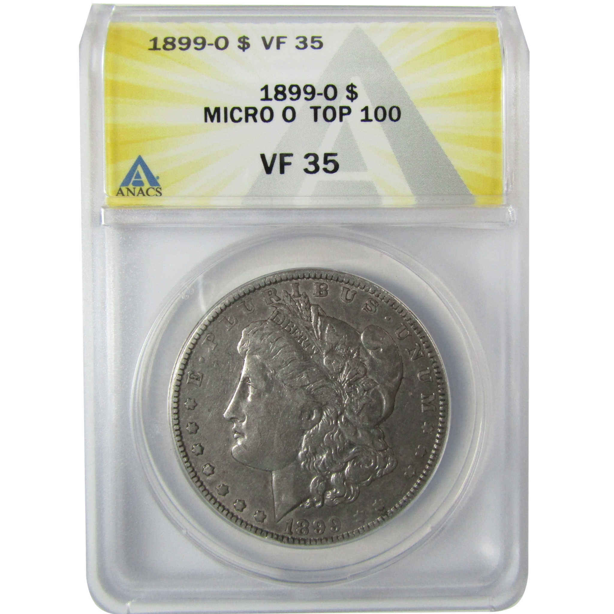 1899 O Micro O Top 100 Morgan Silver Dollar VF 35 ANACS SKU:CP857 - Morgan coin - Morgan silver dollar - Morgan silver dollar for sale - Profile Coins & Collectibles