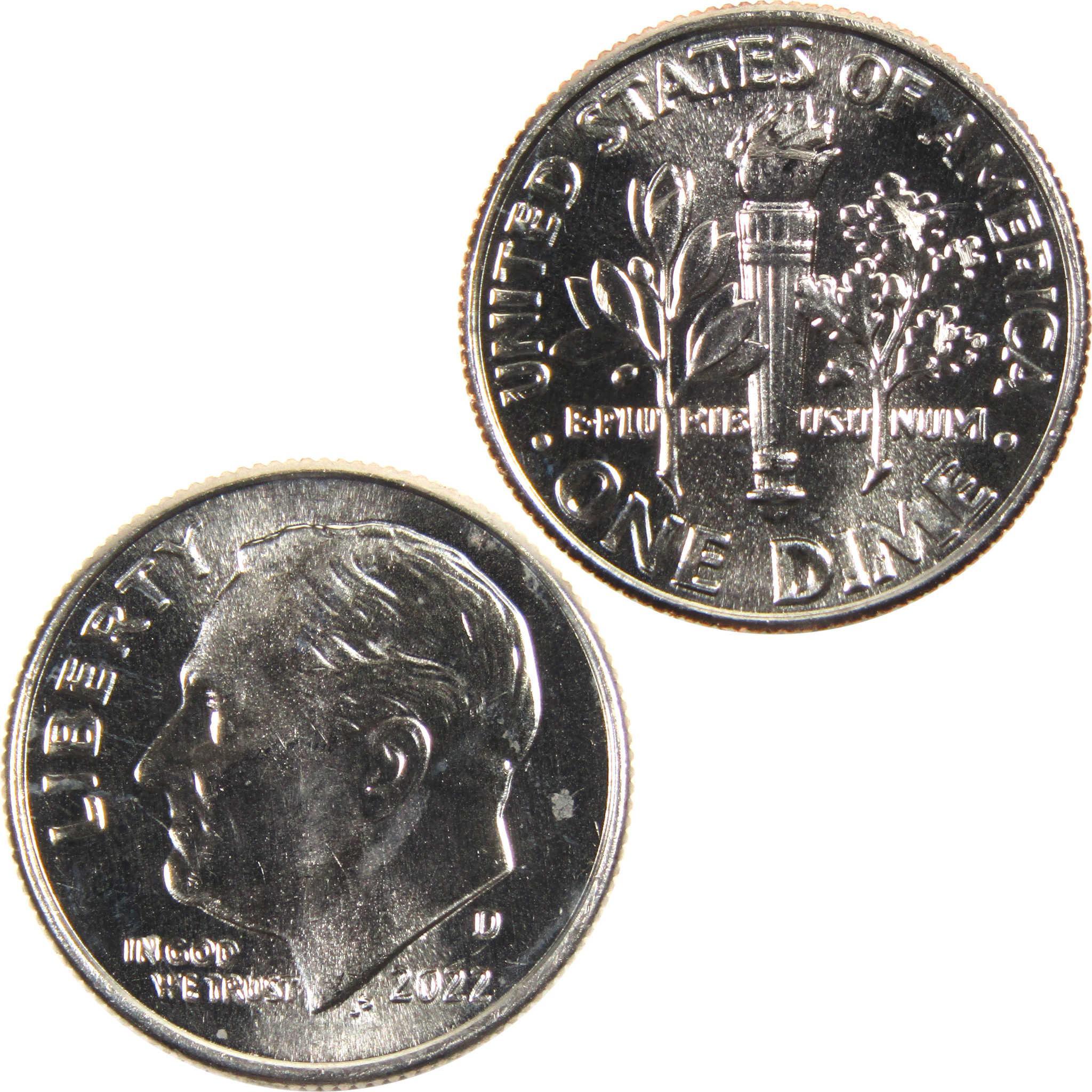 2022 D Roosevelt Dime BU Uncirculated Clad 10c Coin