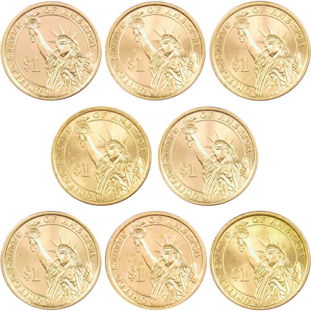 2015 P&D Presidential Dollar 8 Coin Set Uncirculated Mint State