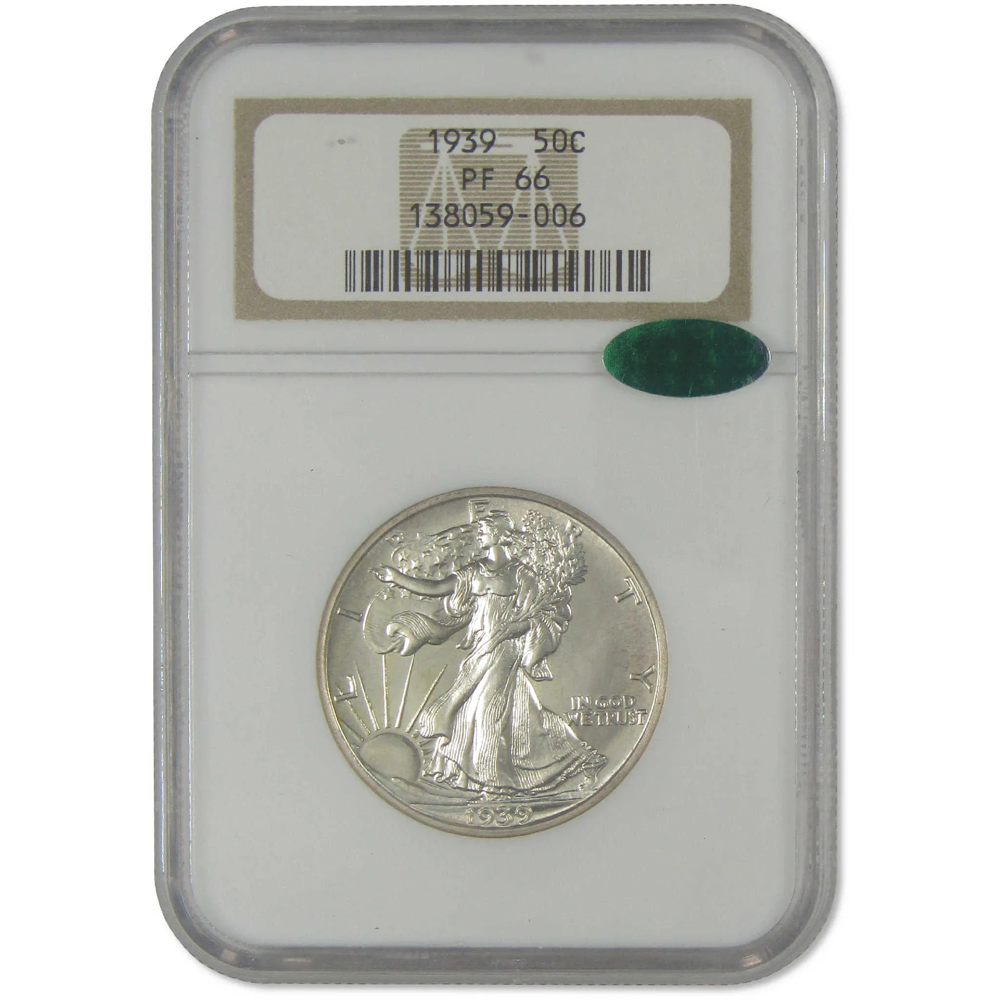 1939 Liberty Walking Half Dollar PF 66 NGC CAC Silver Proof 50c Coin