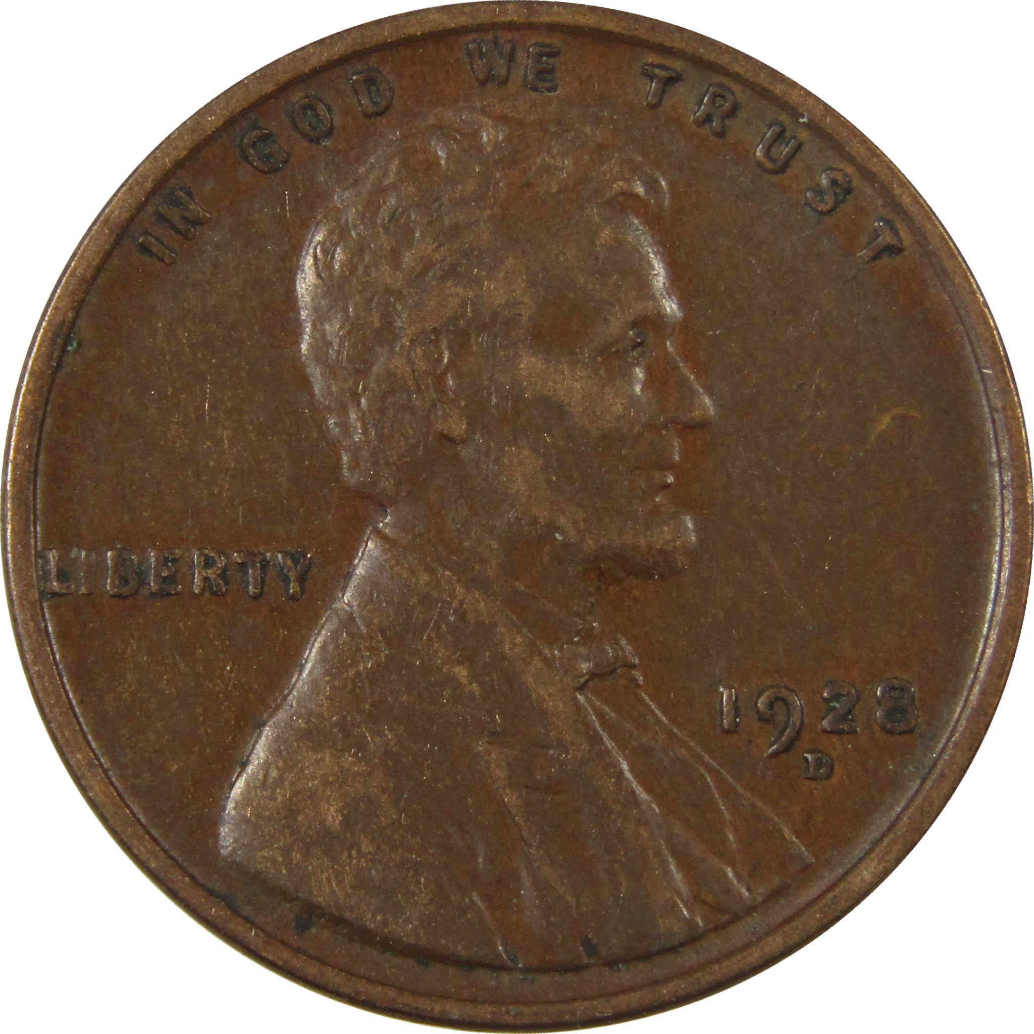1928 D Lincoln Wheat Cent VF Very Fine Penny 1c Coin SKU:I27622